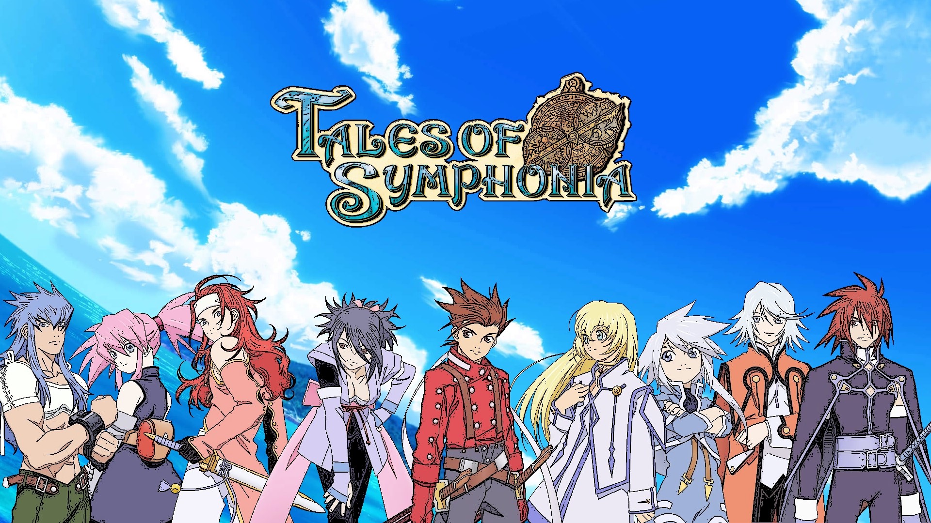 Tales of Symphonia characters with Lloyd Irving and Colette Brunel HD Wallpaper