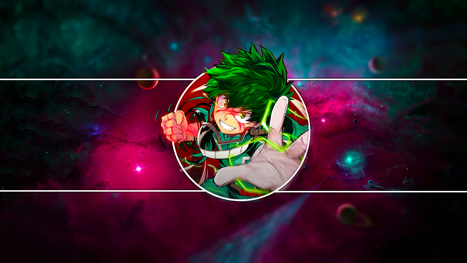 Izuku Midoriya from Boku no Hero Academia in a galaxy HD Wallpaper