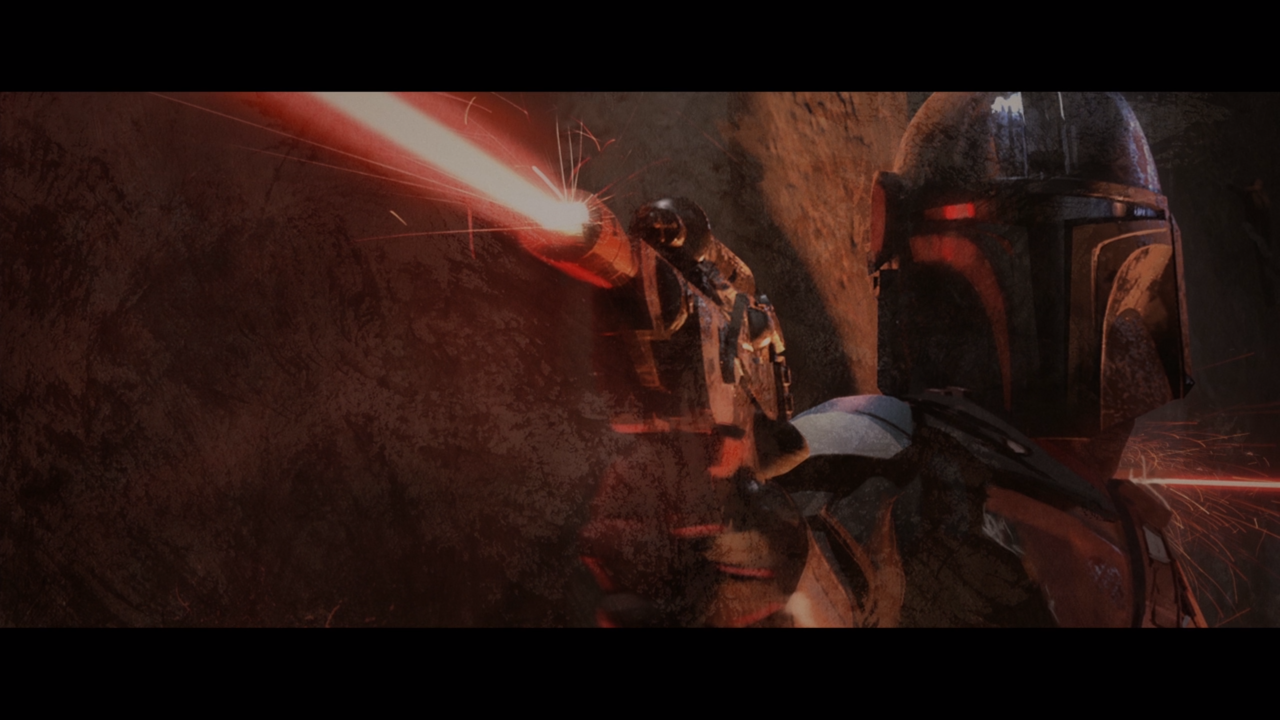 The Mandalorian firing a blaster HD Wallpaper