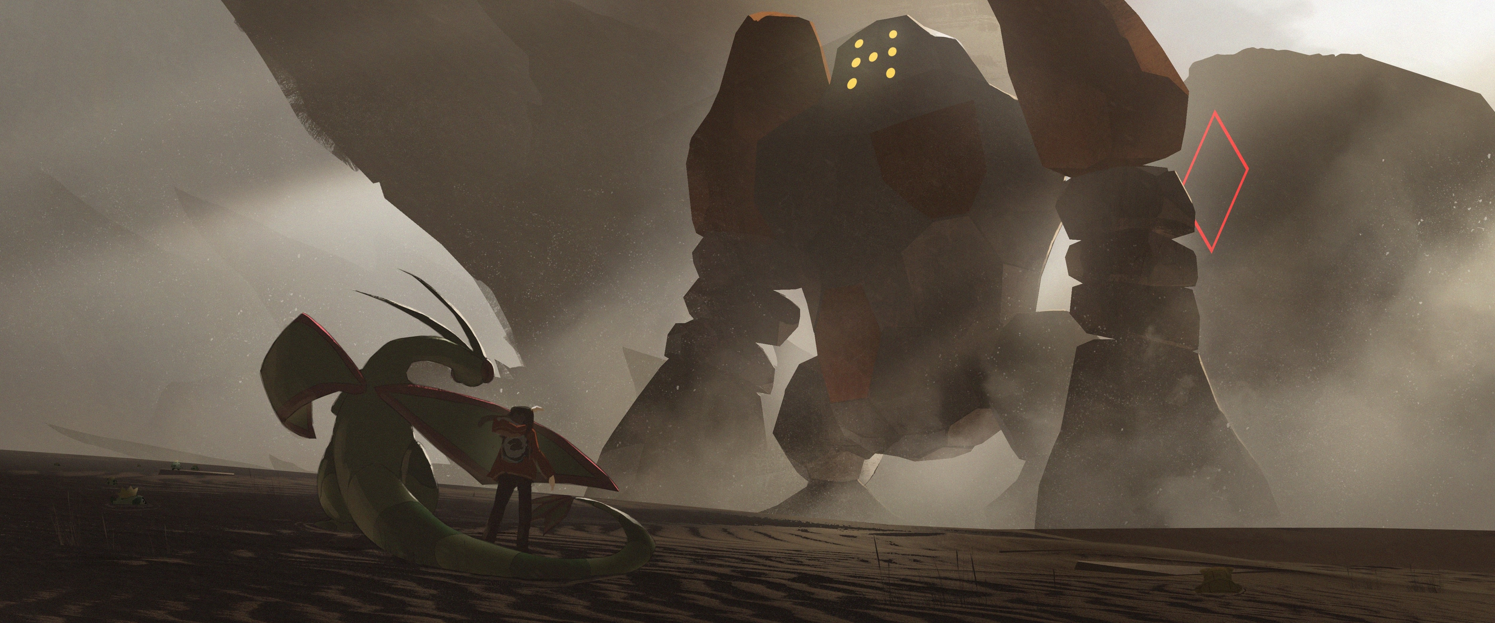 Regigigas and Flygon from Pokémon HD Wallpaper