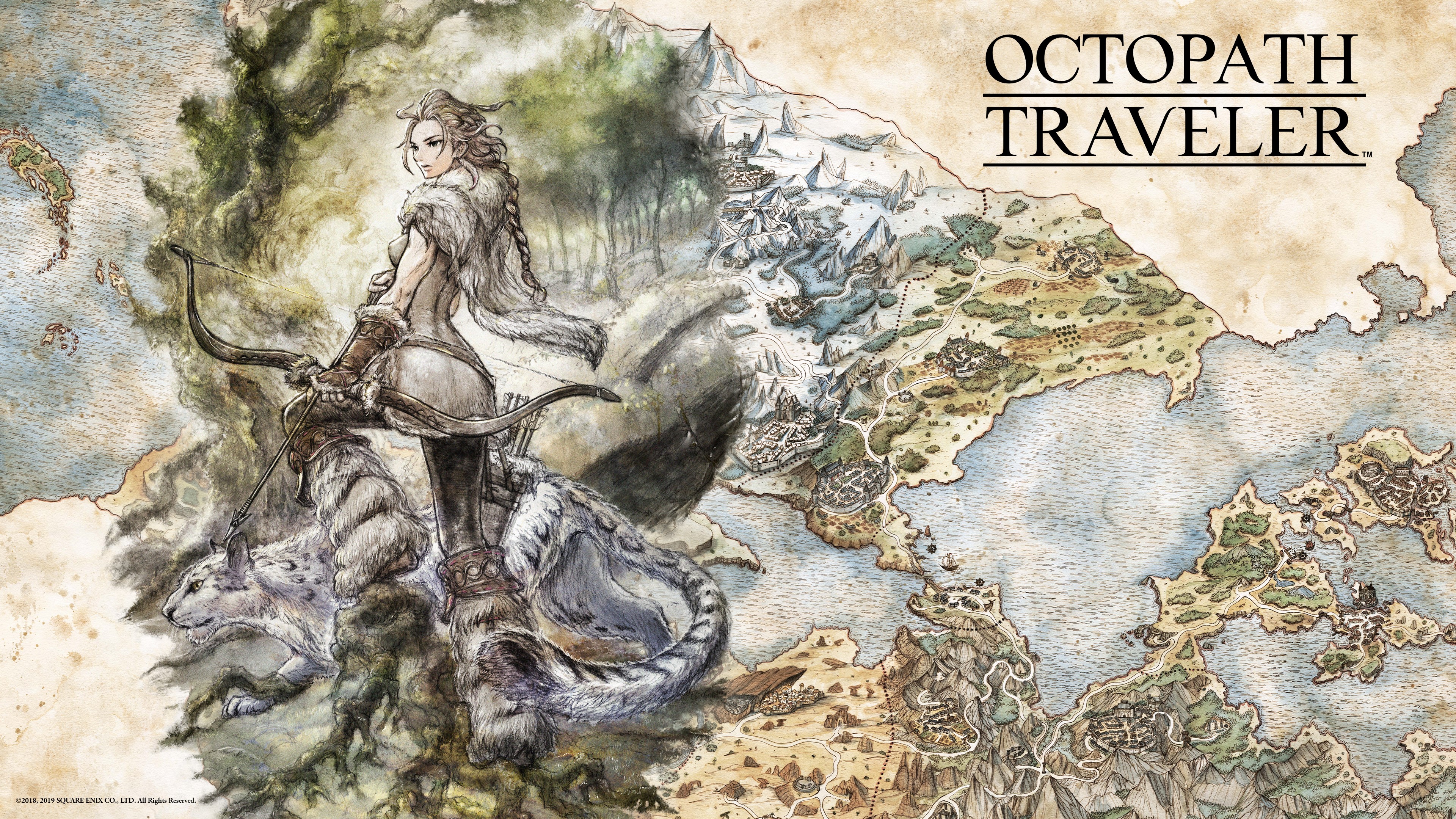 4K Octopath Traveler artwork HD Wallpaper