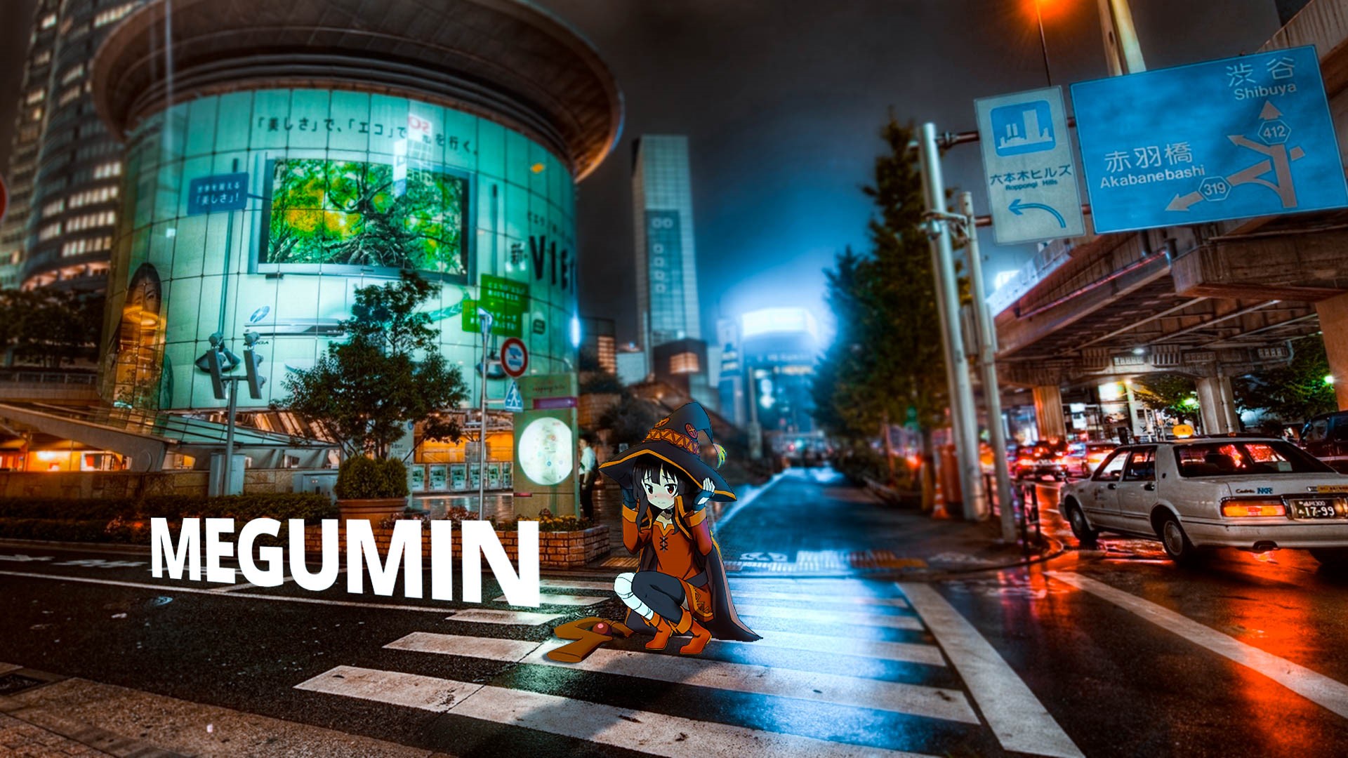 Megumin from Kono Subarashii Sekai ni Shukufuku wo! in Shibuya HD Wallpaper