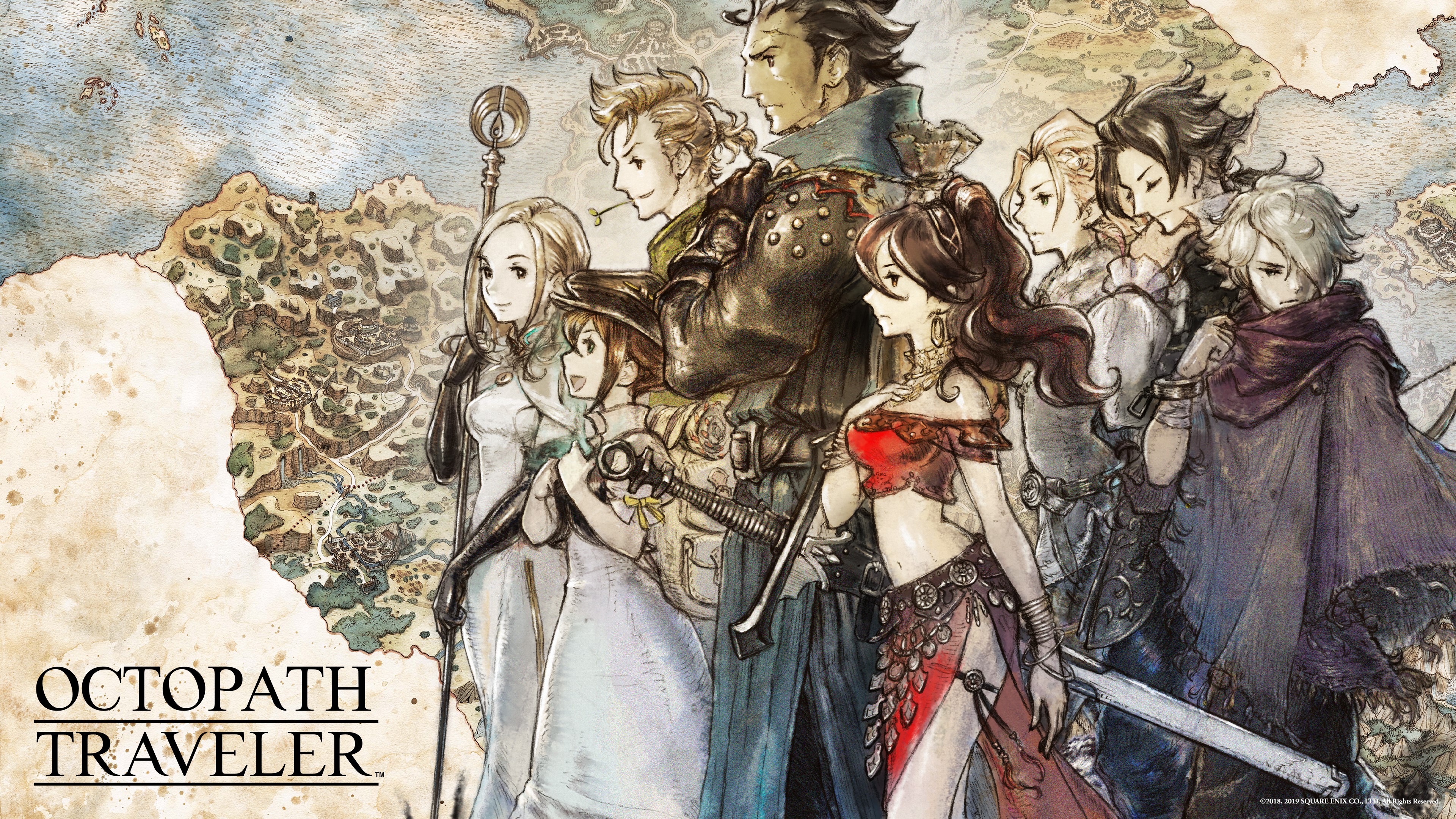 Octopath Traveler 4K Artwork HD Wallpaper