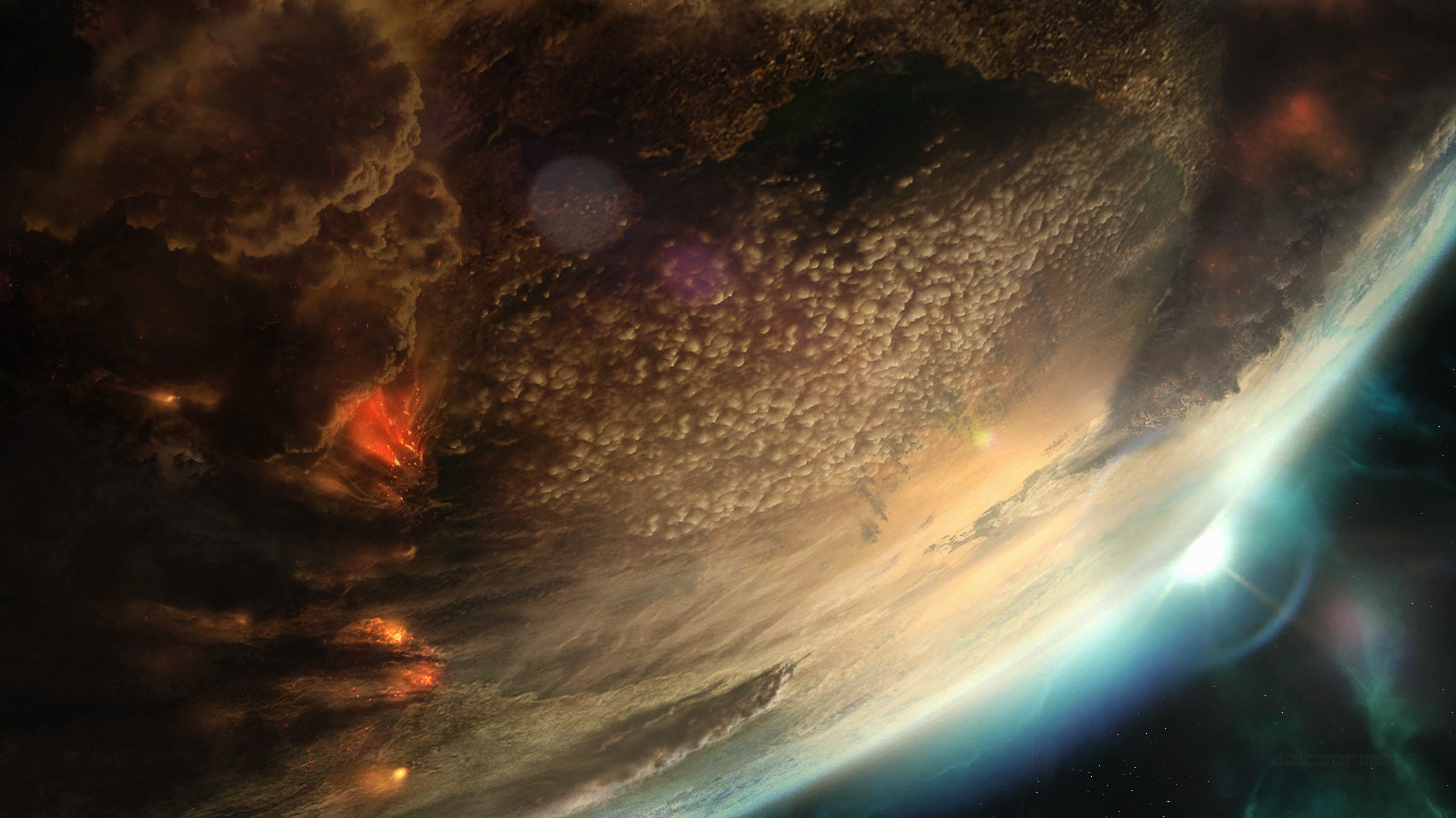 Halo Reach Planet Reach Destruction HD Wallpaper