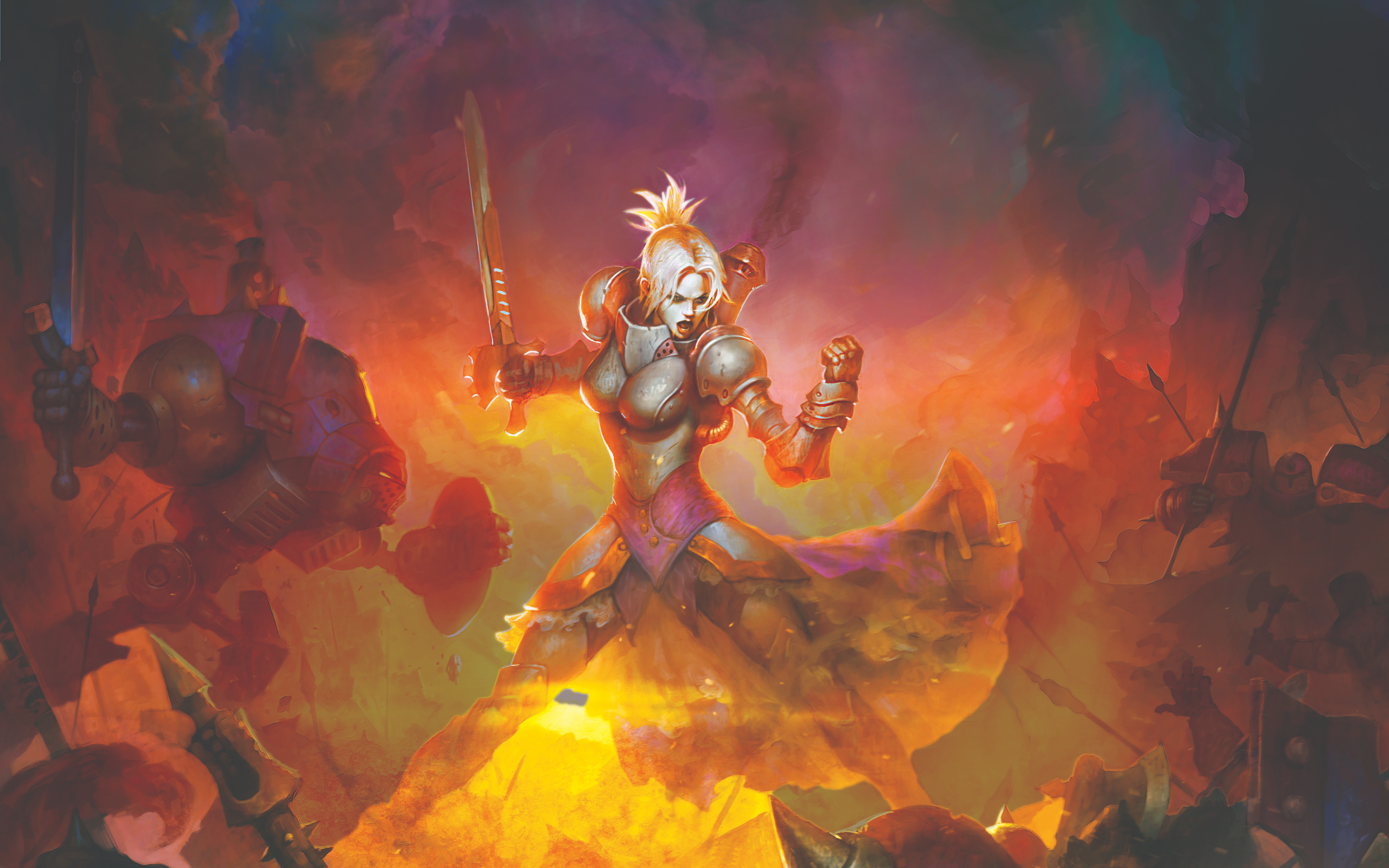 Ashlynn d Elyse from Warmachine in battle HD Wallpaper