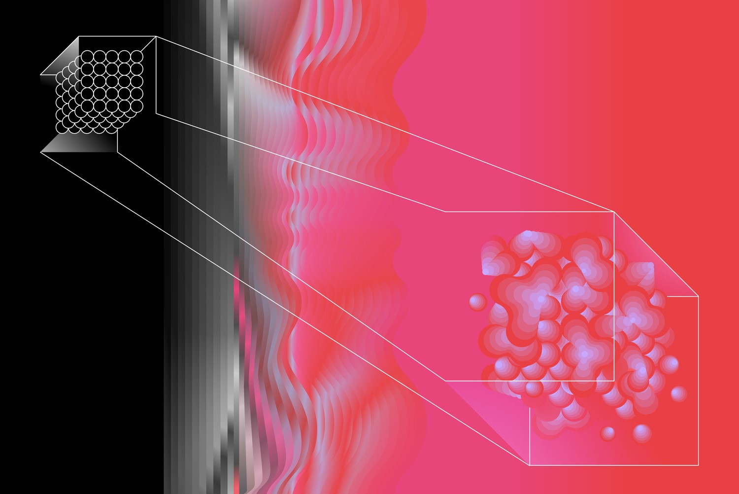 Abstract digital art with geometric and organic shapes HD Wallpaper