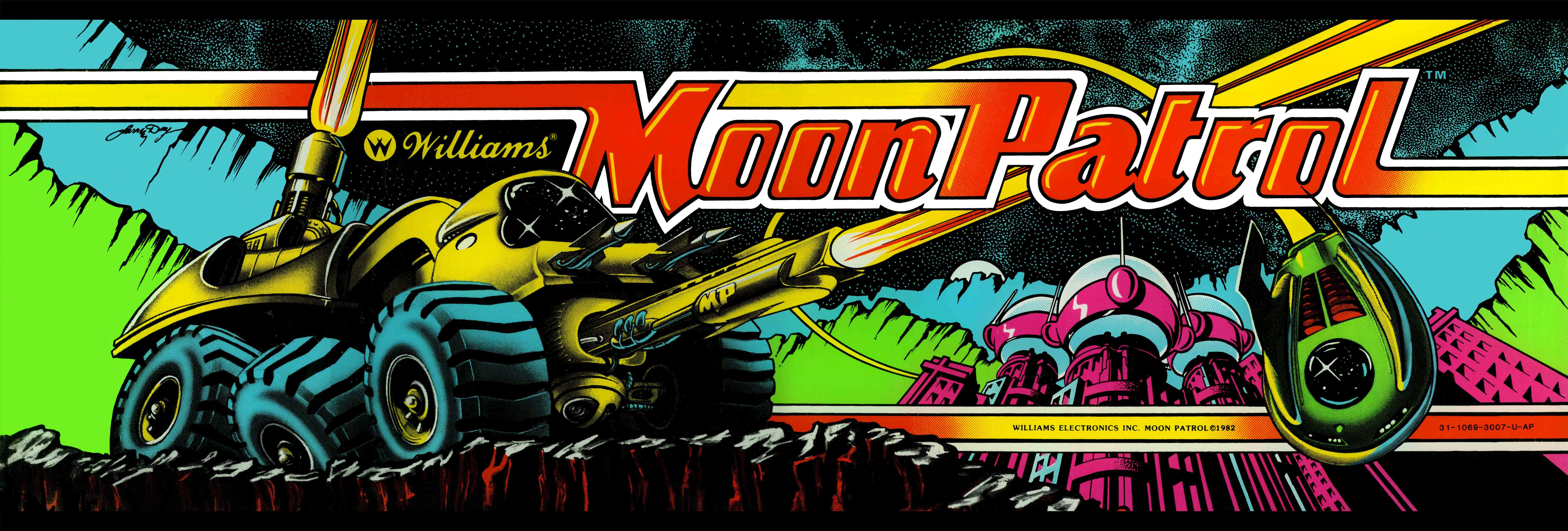 Williams Moon Patrol Arcade Cabinet Art HD Wallpaper