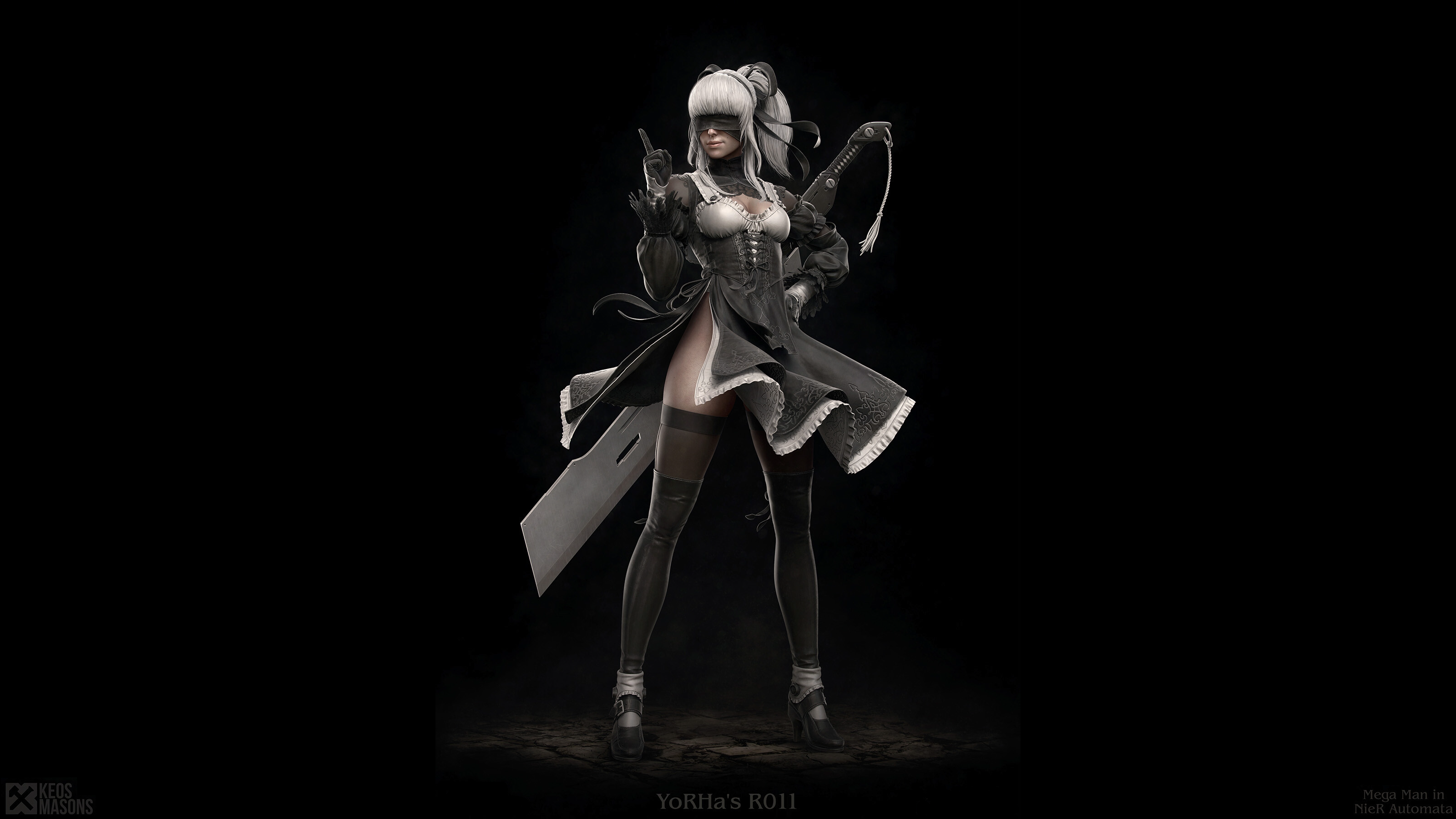 YoRHa No.2 Type B from NieR: Automata HD Wallpaper