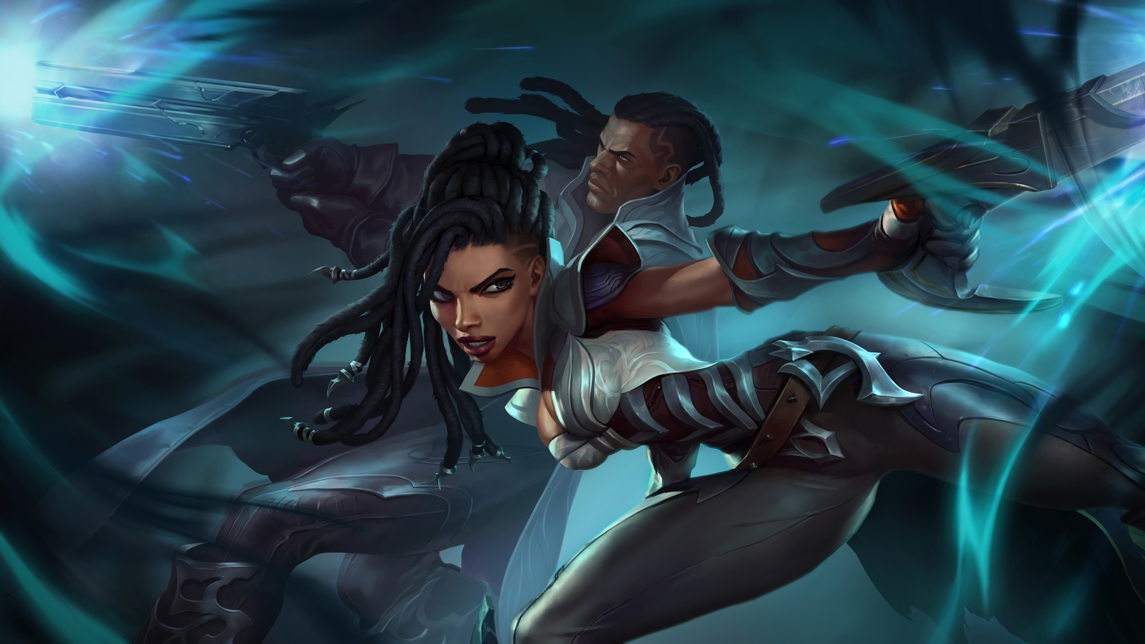 Lucian and Senna from League of Legends HD Wallpaper