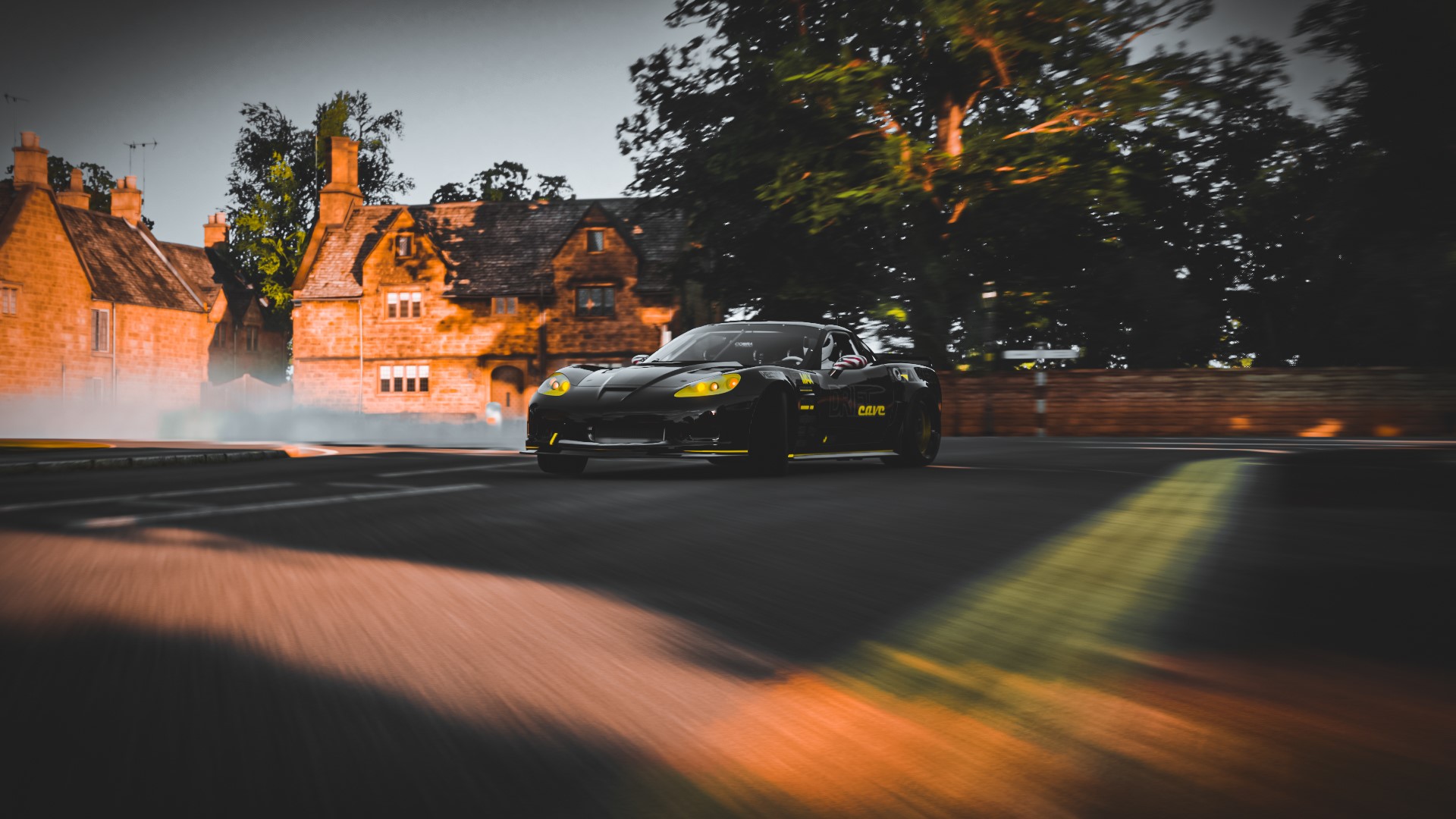 Chevrolet Corvette C6 drifting in Forza Horizon 4 HD Wallpaper