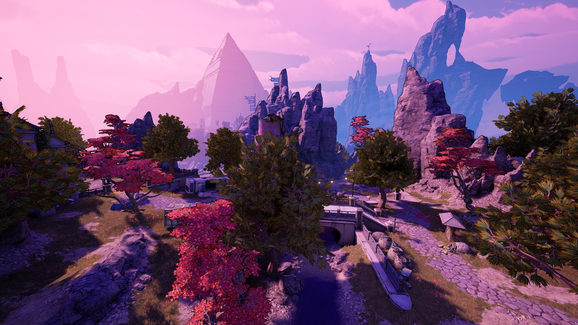 Borderlands 3 screenshot of a fantasy landscape HD Wallpaper