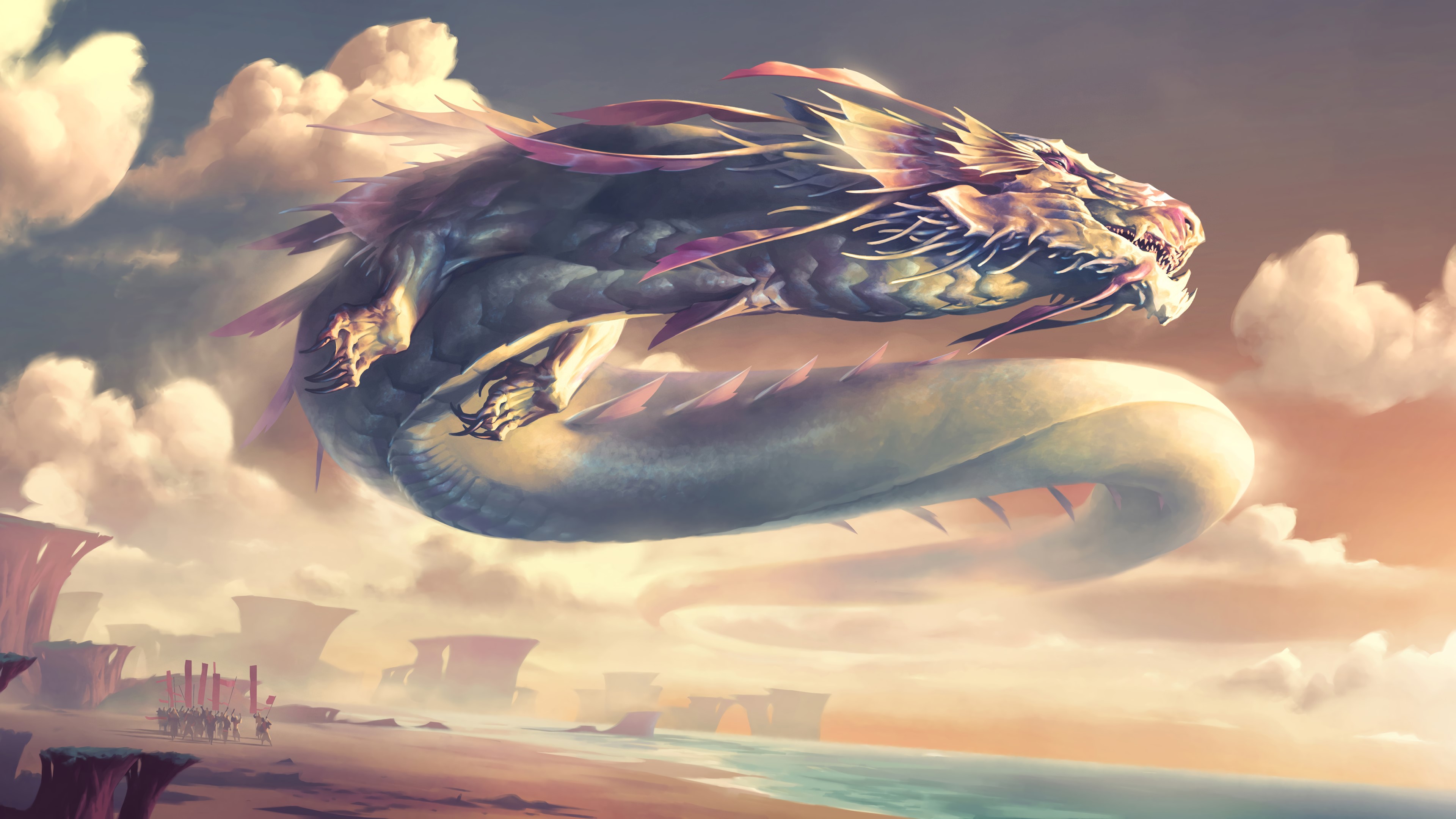Aurelion Sol from League of Legends in the sky HD Wallpaper