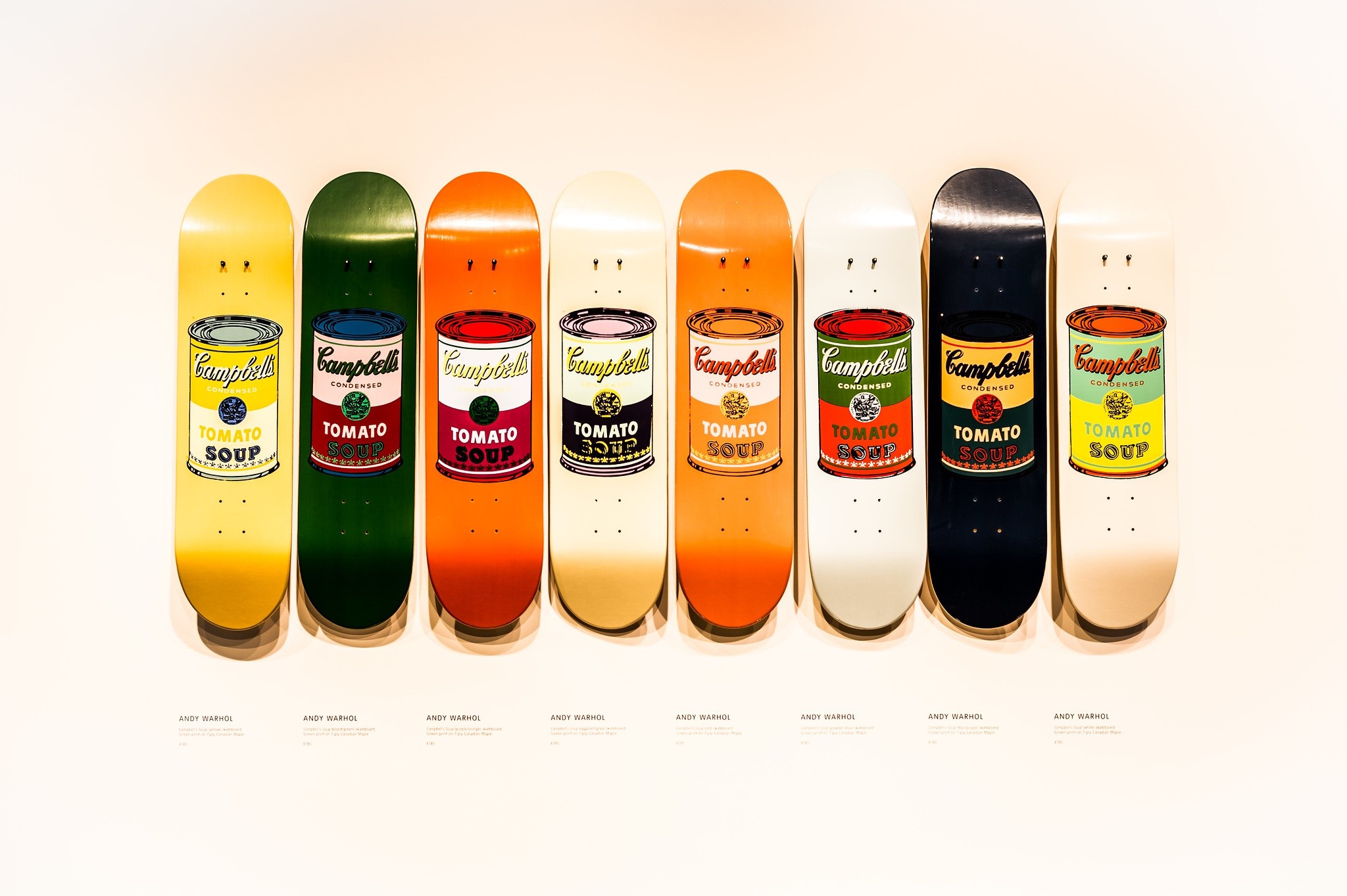 Andy Warhol Campbell's Soup Skateboard Collection HD Wallpaper