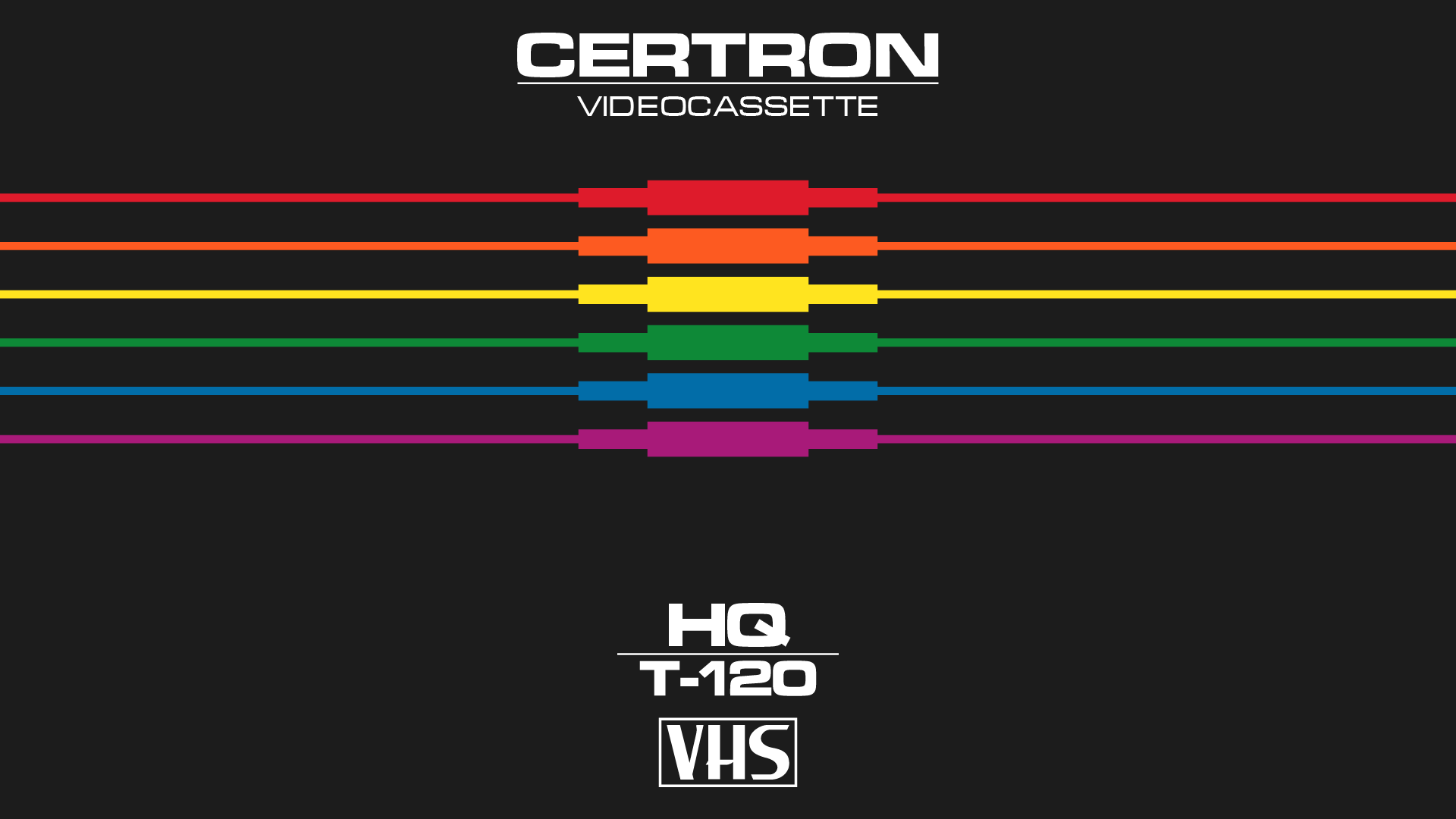 Certron Videocassette HQ T-120 VHS Rainbow Lines HD Wallpaper