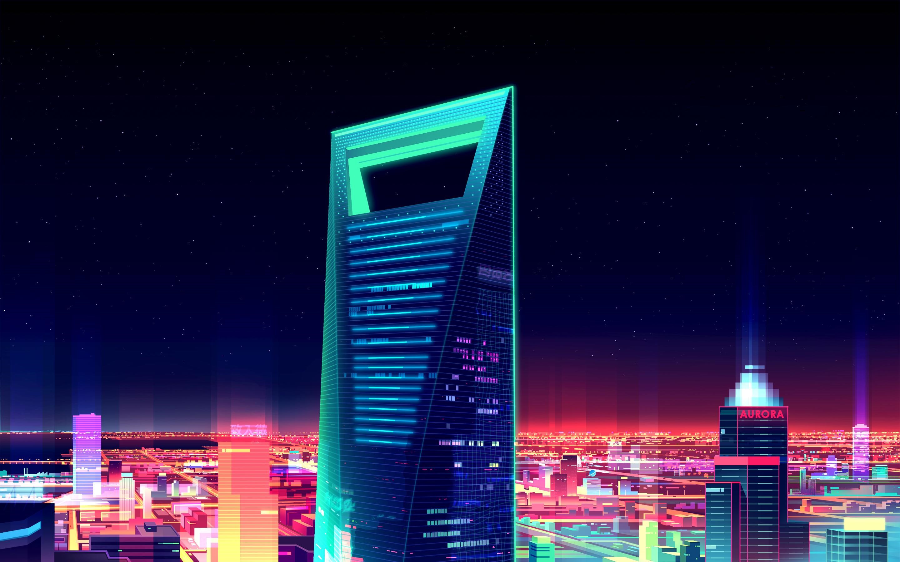 Shanghai Cityscape by Romain Trystram HD Wallpaper