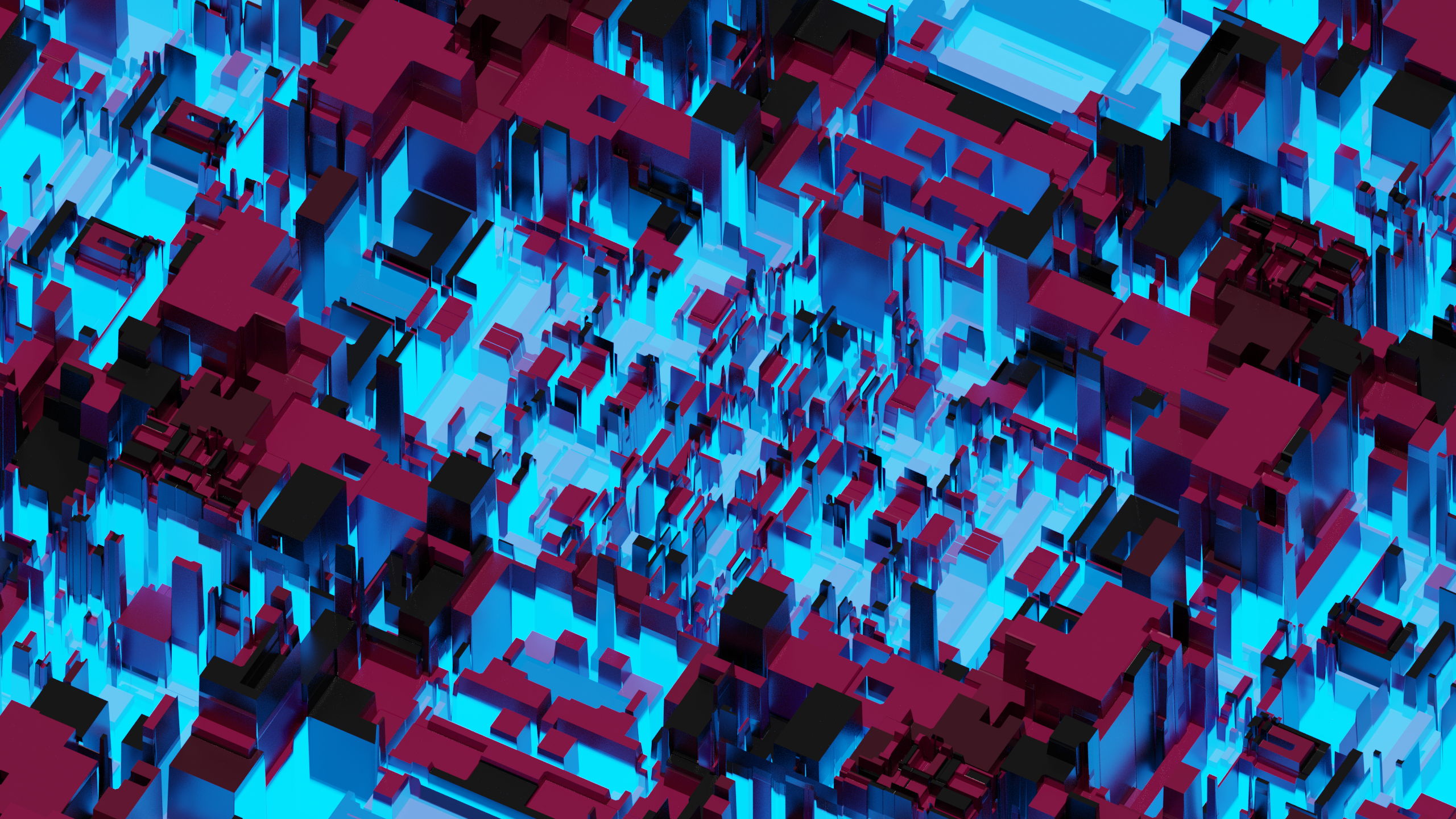 3D abstract digital technology motherboard cyber cyan HD Wallpaper