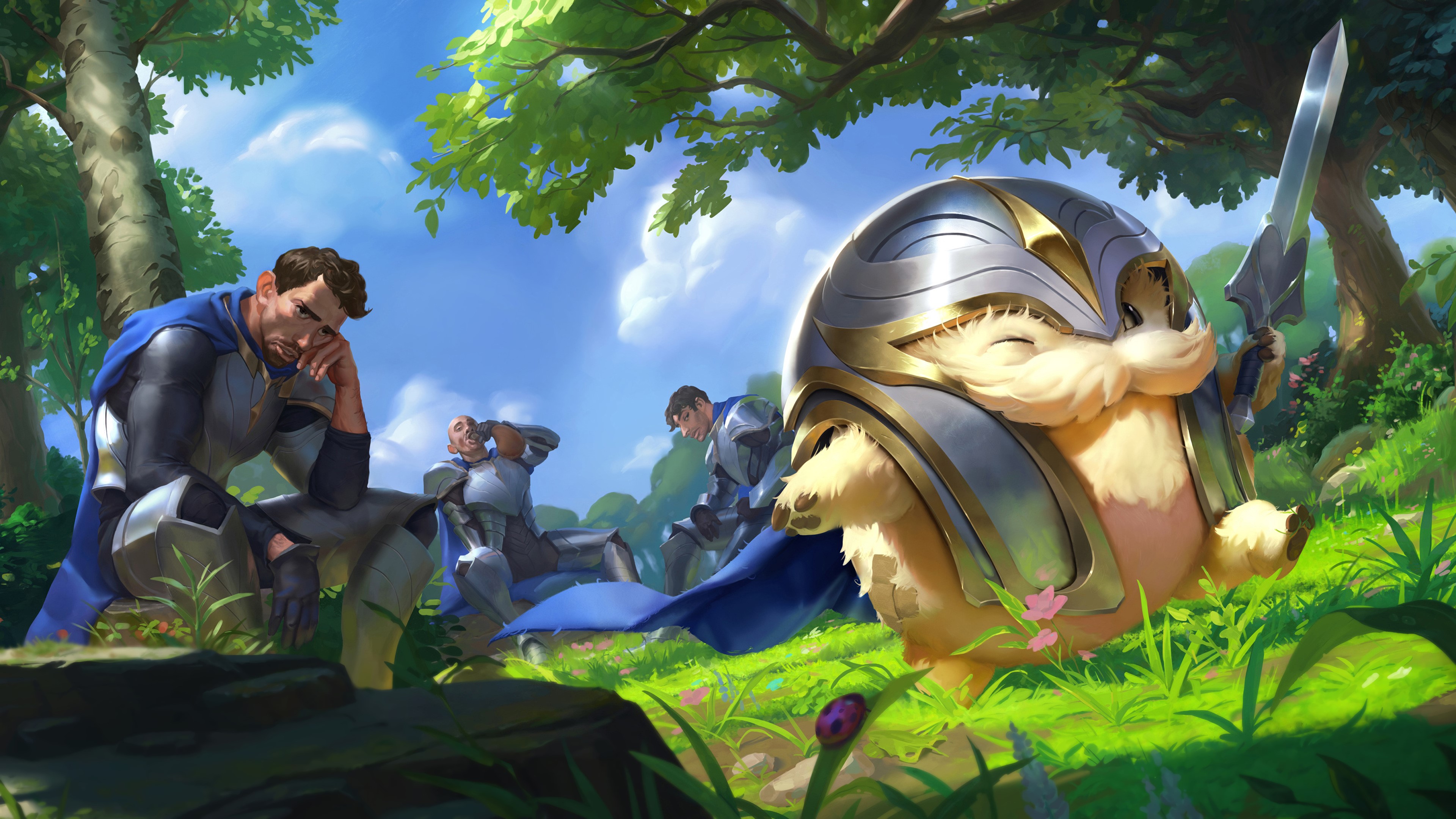 Poro Knight and Soldiers from League of Legends HD Wallpaper