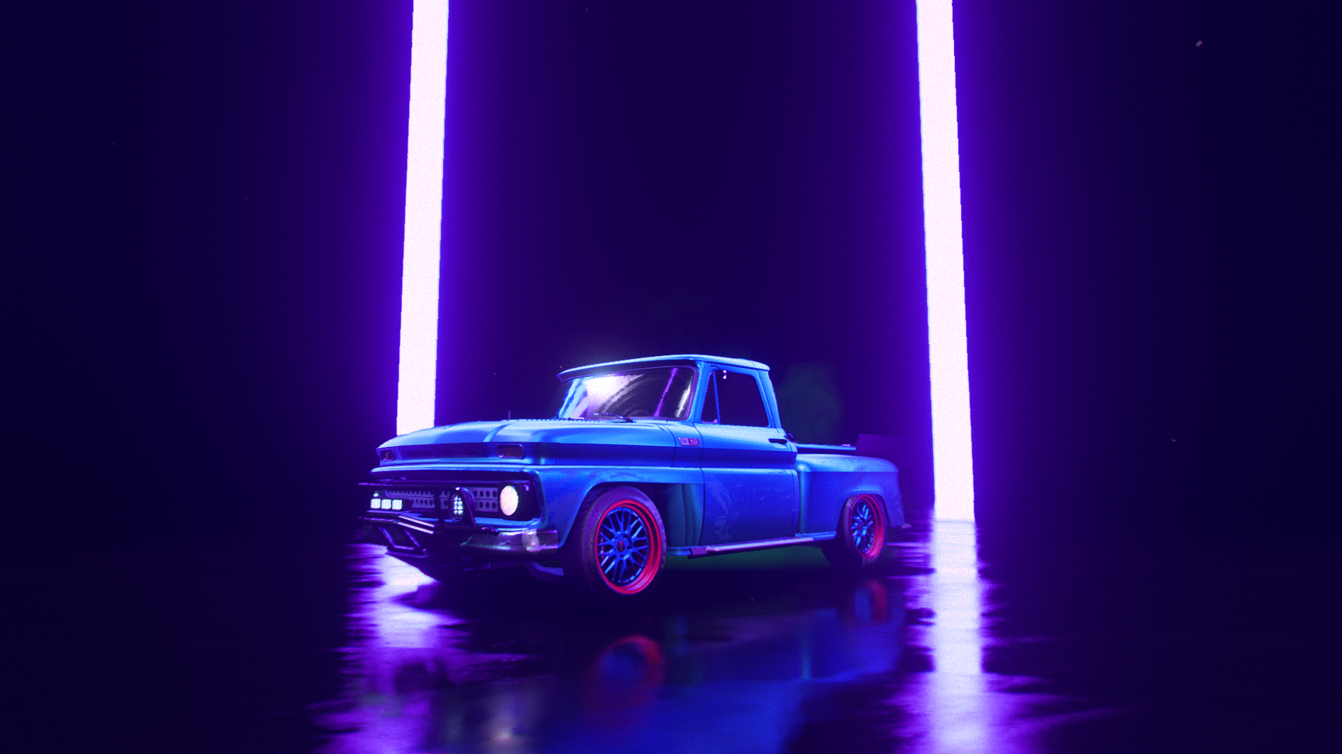 1965 Chevrolet C10 Stepside Pickup in Need for Speed: Heat HD Wallpaper