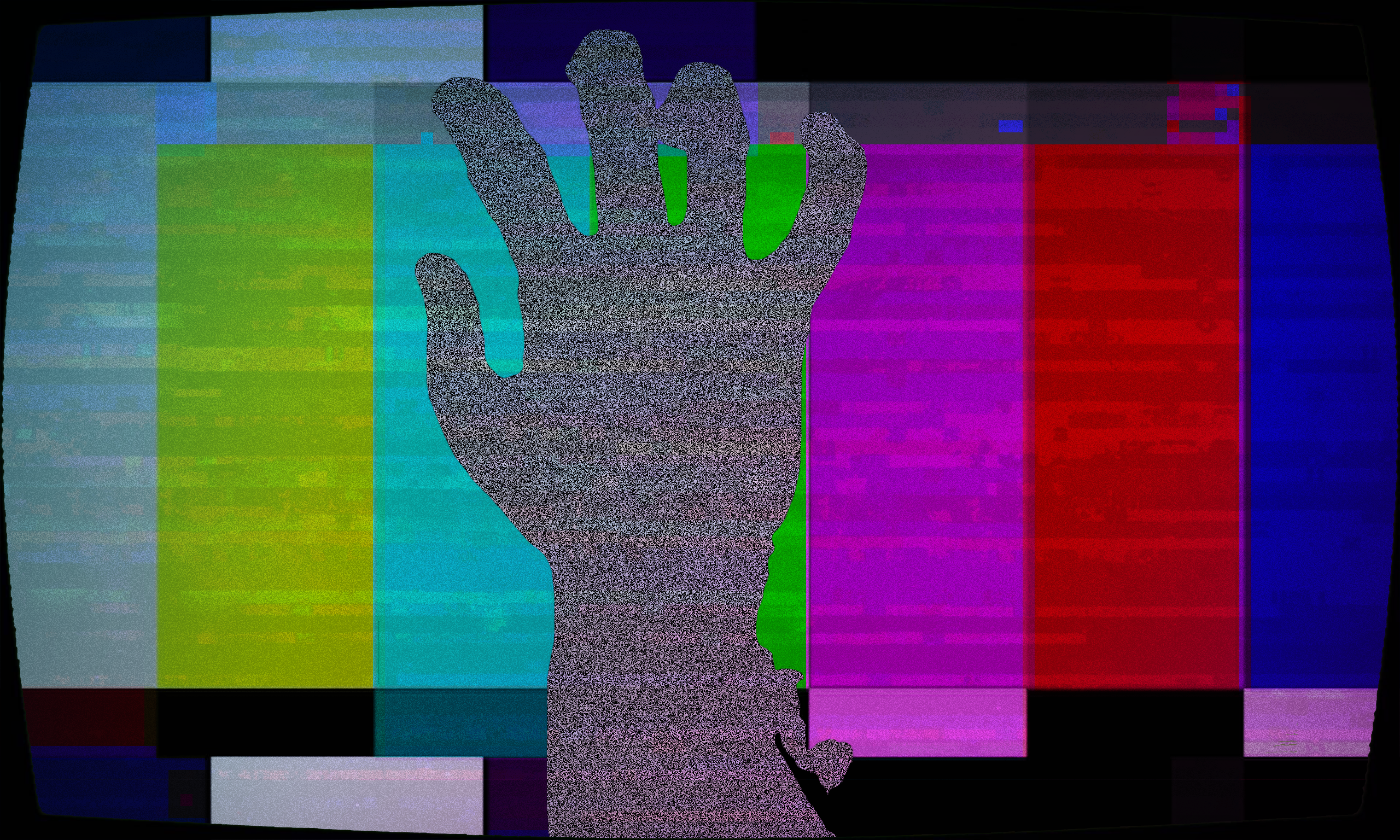 Hand over TV test pattern HD Wallpaper