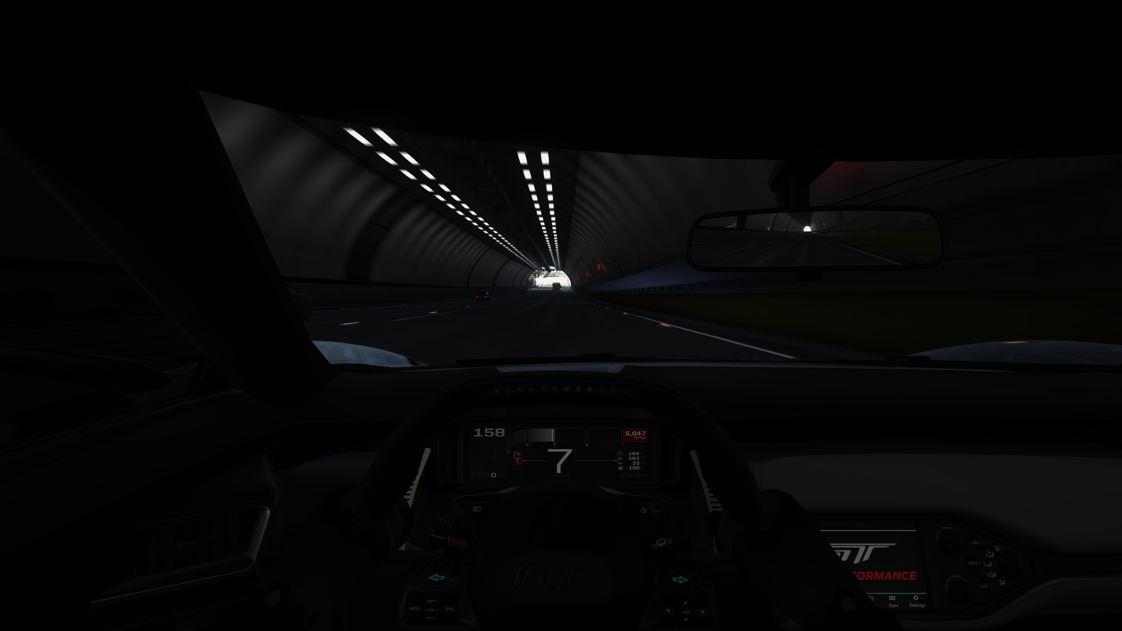 Forza Horizon 4 4K screenshot of car dashboard in tunnel HD Wallpaper