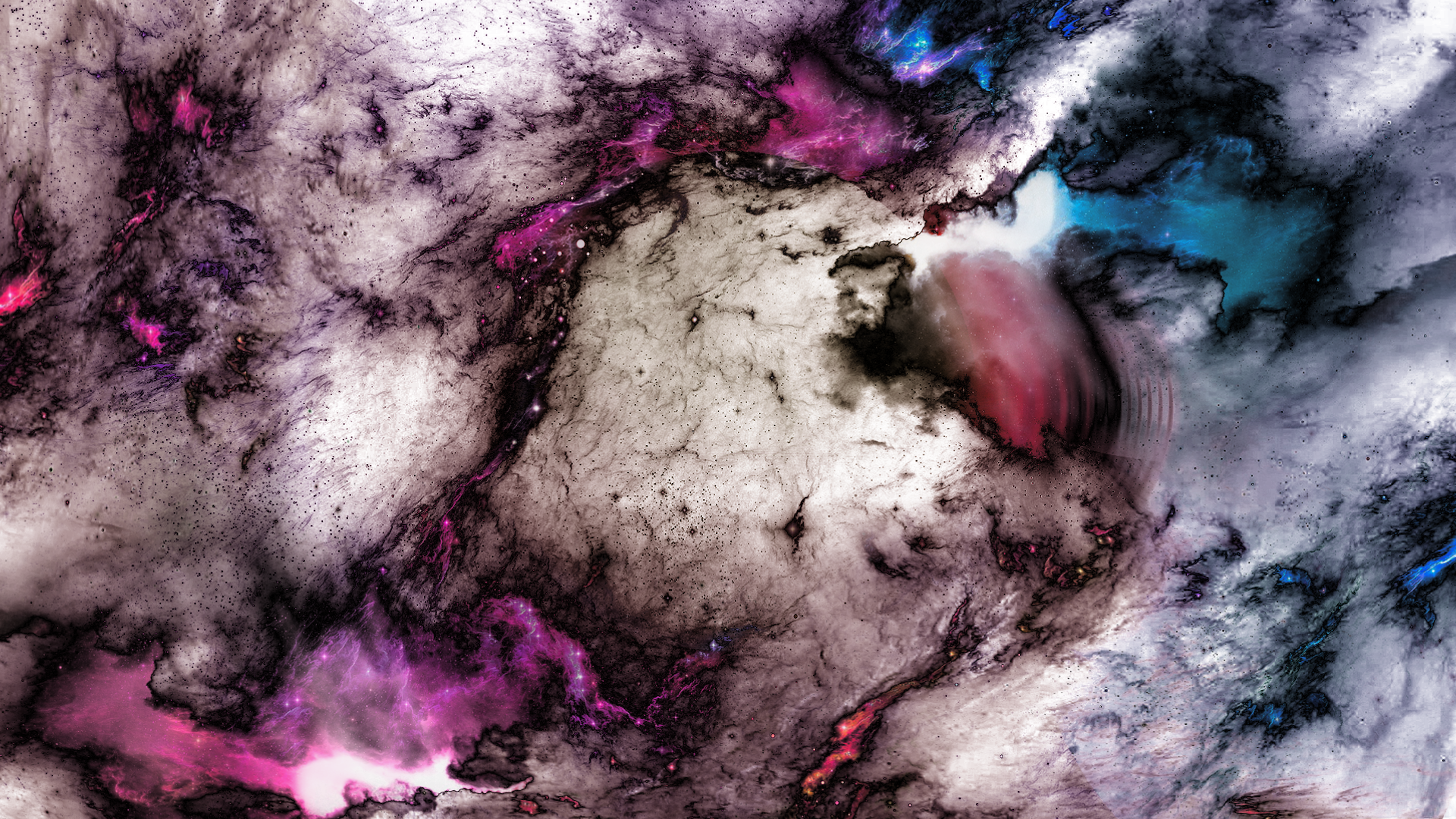 Colorful abstract marble nebula HD Wallpaper