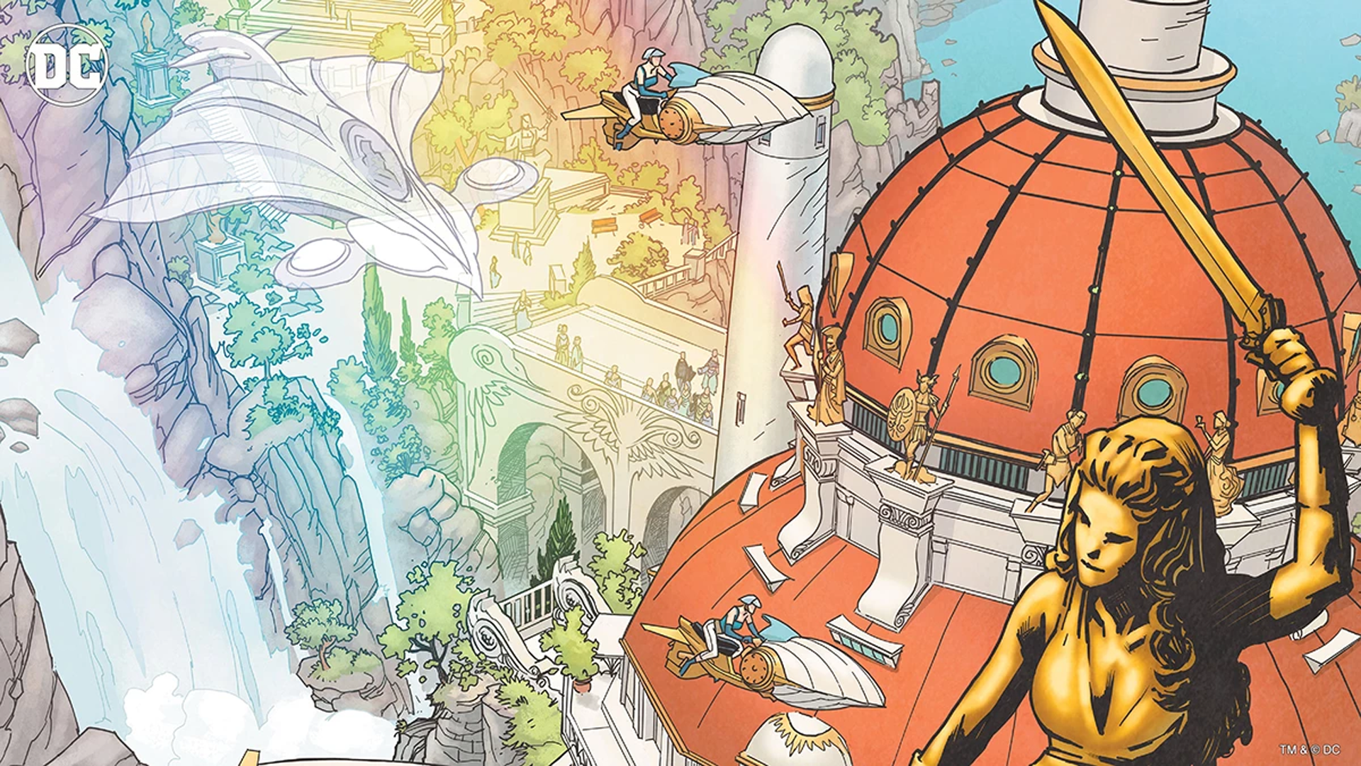 Themyscira DC Comics Fantasy Art HD Wallpaper