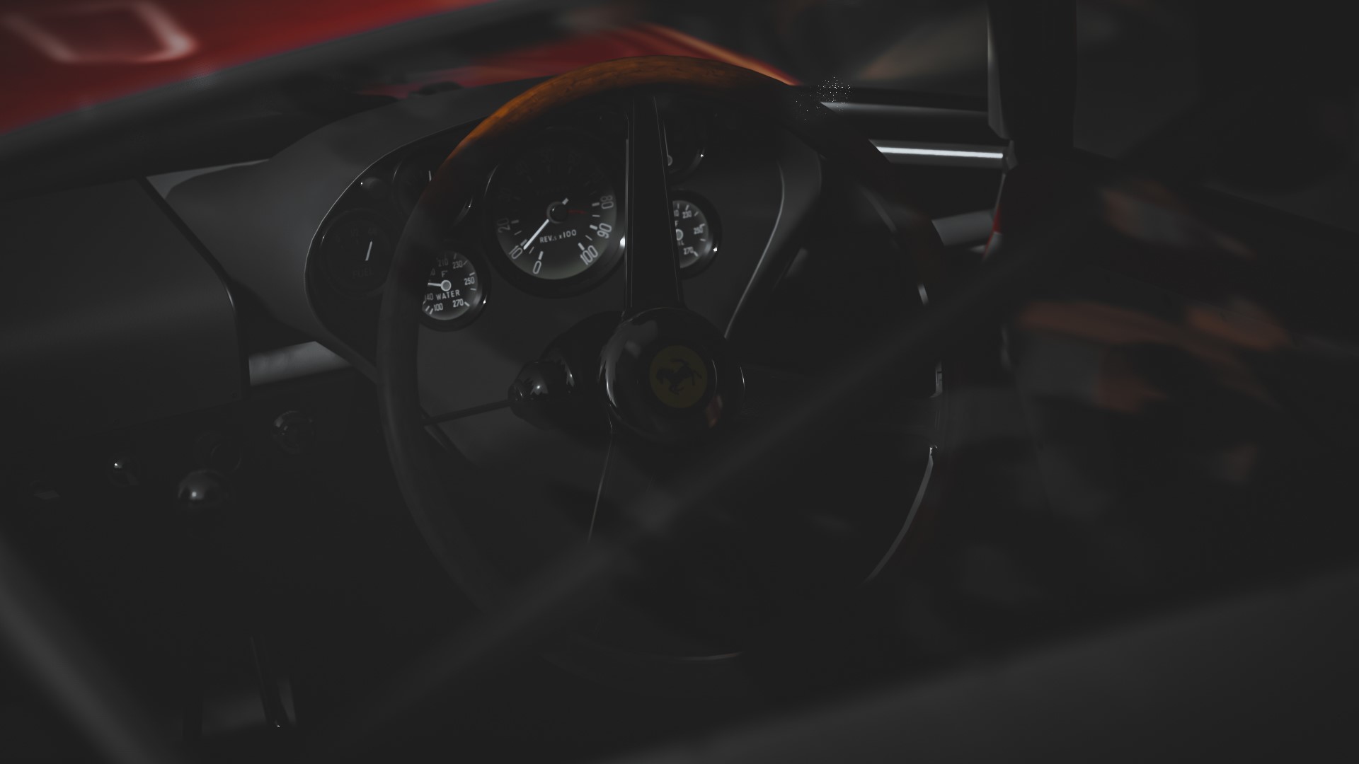 Ferrari 250 GTO interior dashboard and steering wheel HD Wallpaper