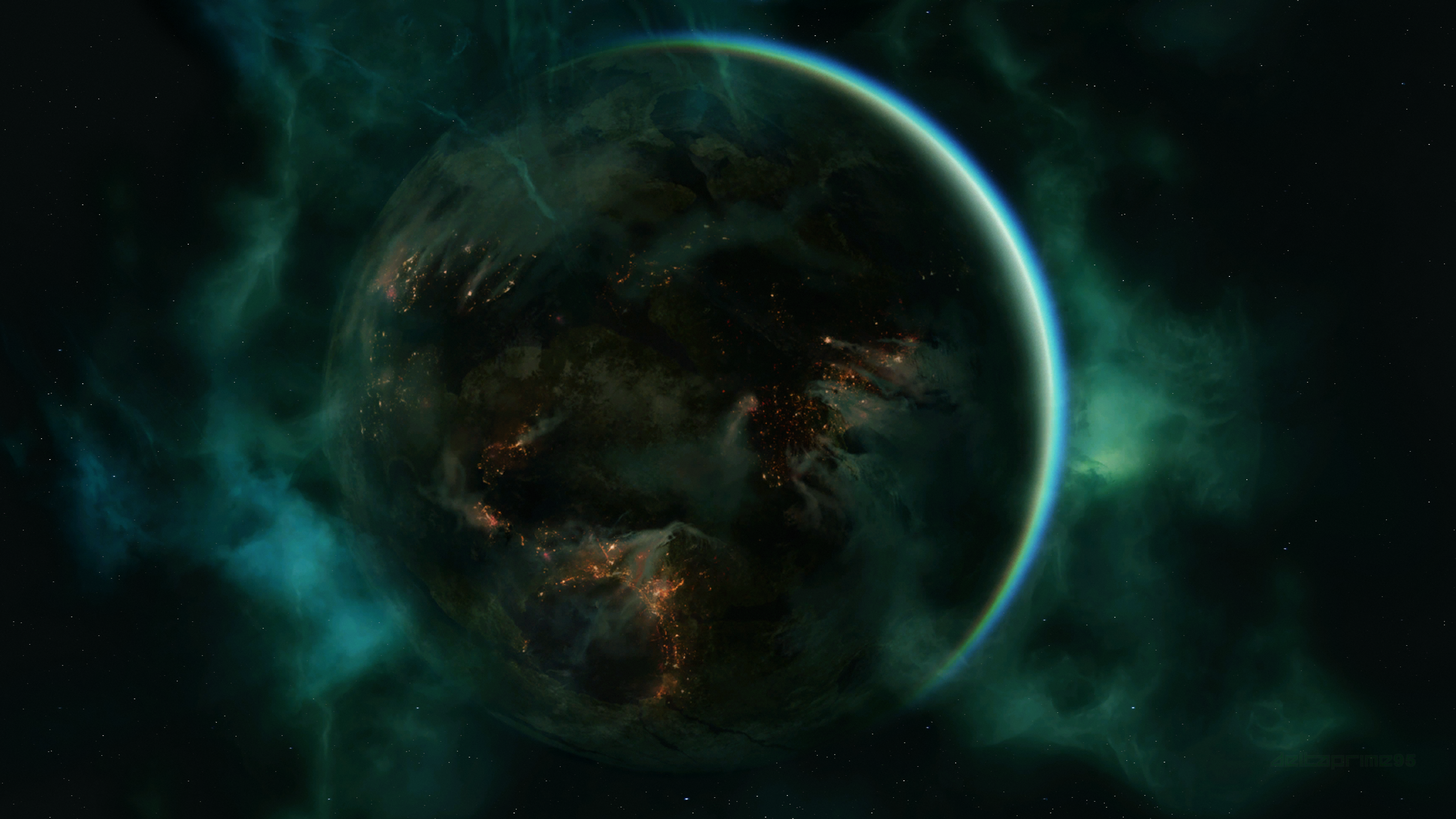 Planet Reach from Halo Reach in space HD Wallpaper