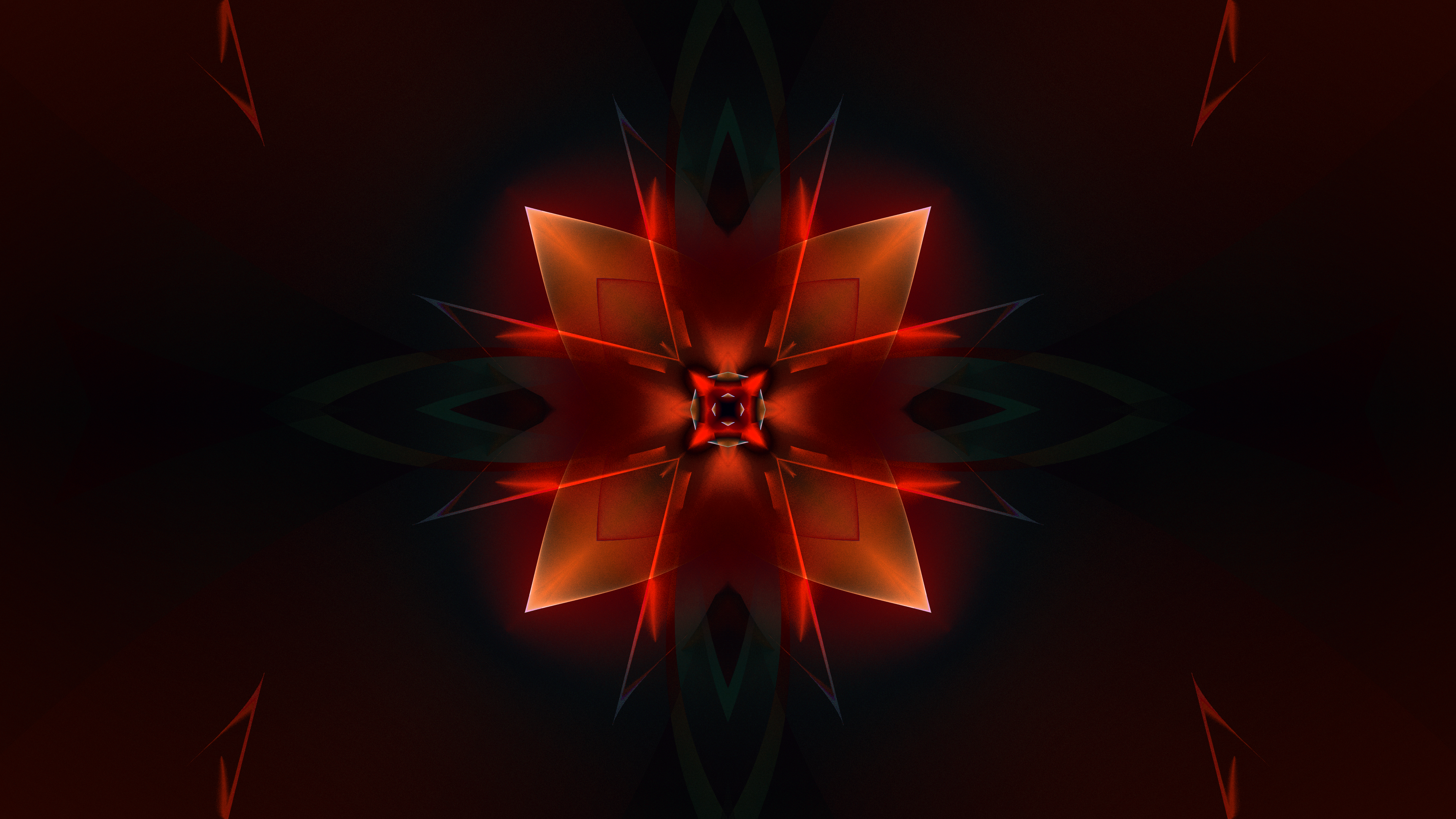 Abstract glowing red sign HD Wallpaper