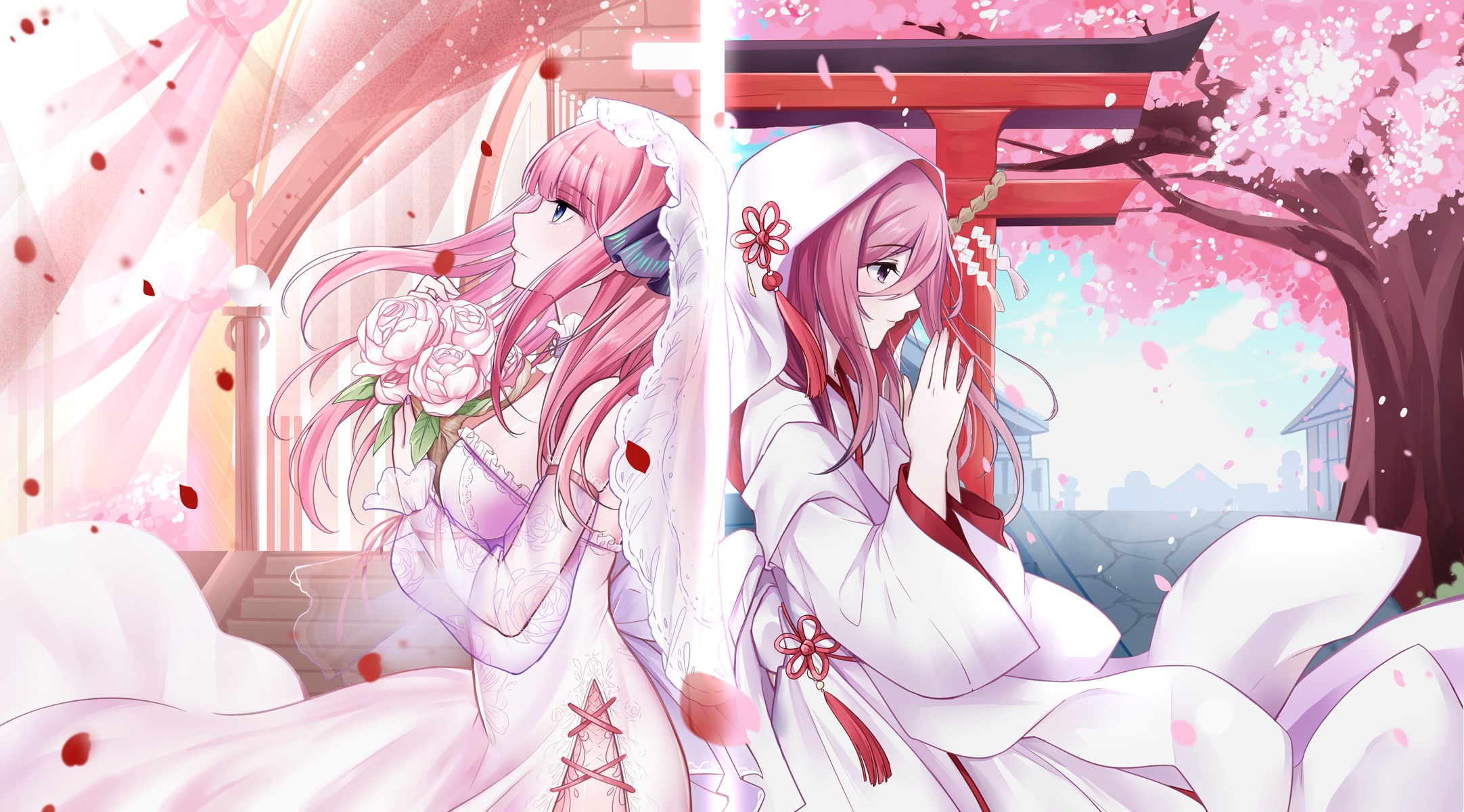 Nakano Miku and Nakano Nino from The Quintessential Quintuplets HD Wallpaper