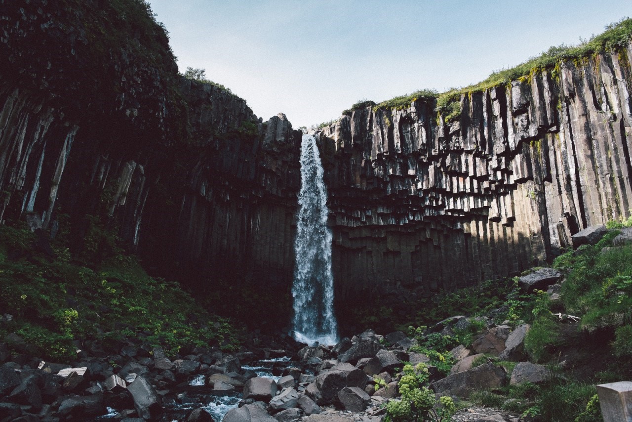 Svartifoss Waterfall in Iceland HD Wallpaper