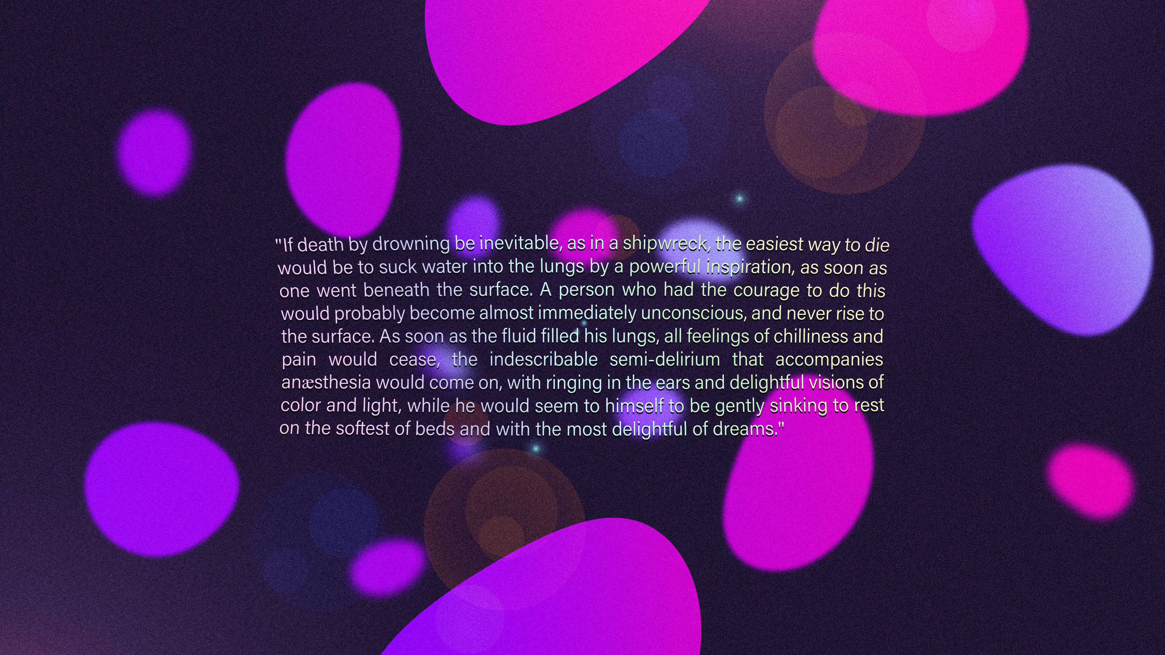 Abstract quote with colorful bubbles HD Wallpaper