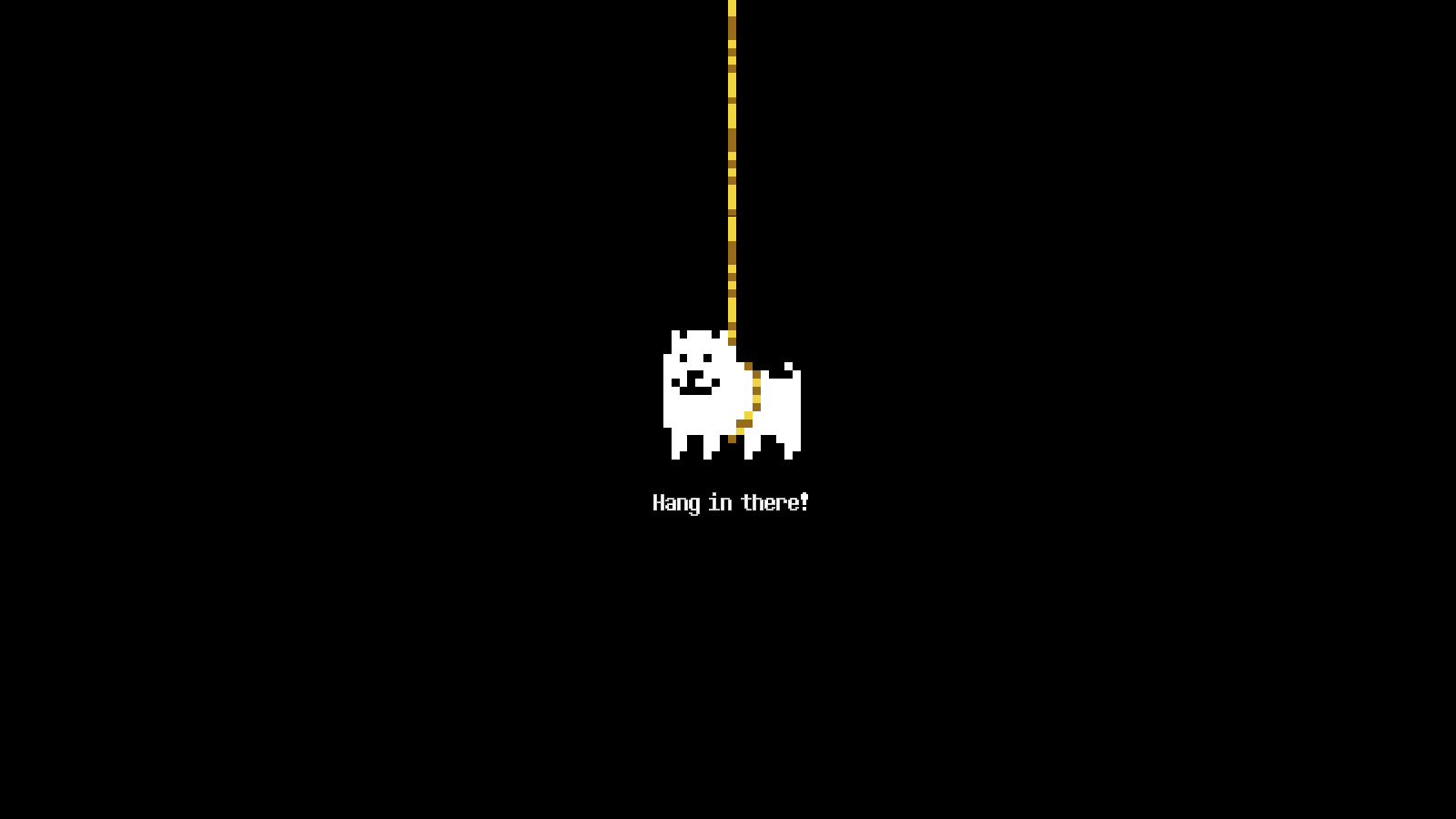Annoying Dog from Undertale hanging on a rope HD Wallpaper
