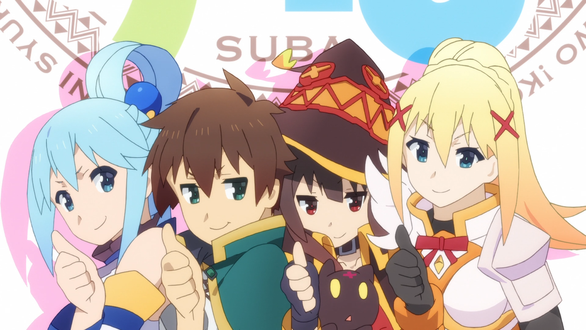 KonoSuba Thumbs Up Anime Group HD Wallpaper