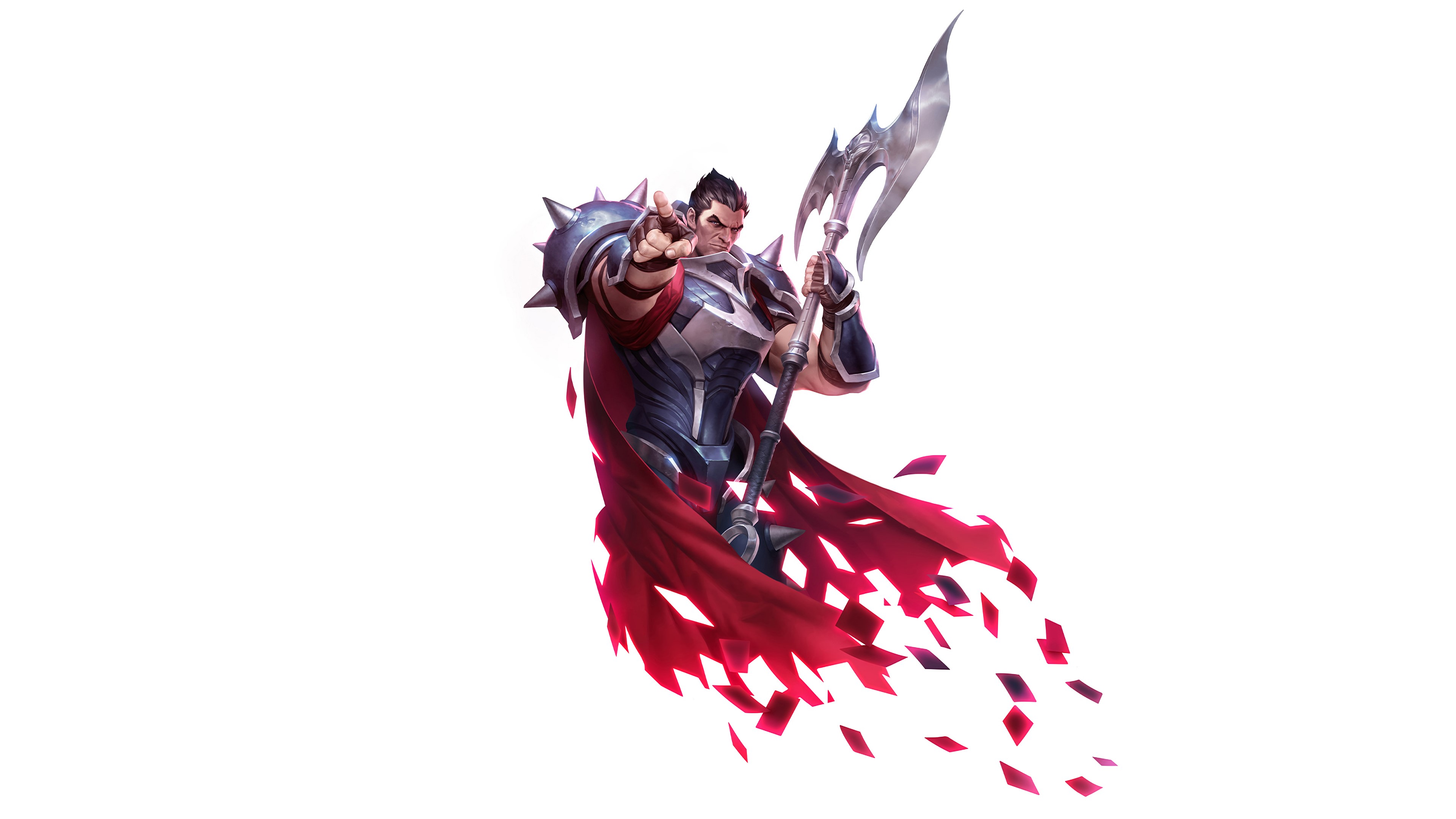Darius from League of Legends with a red cape HD Wallpaper