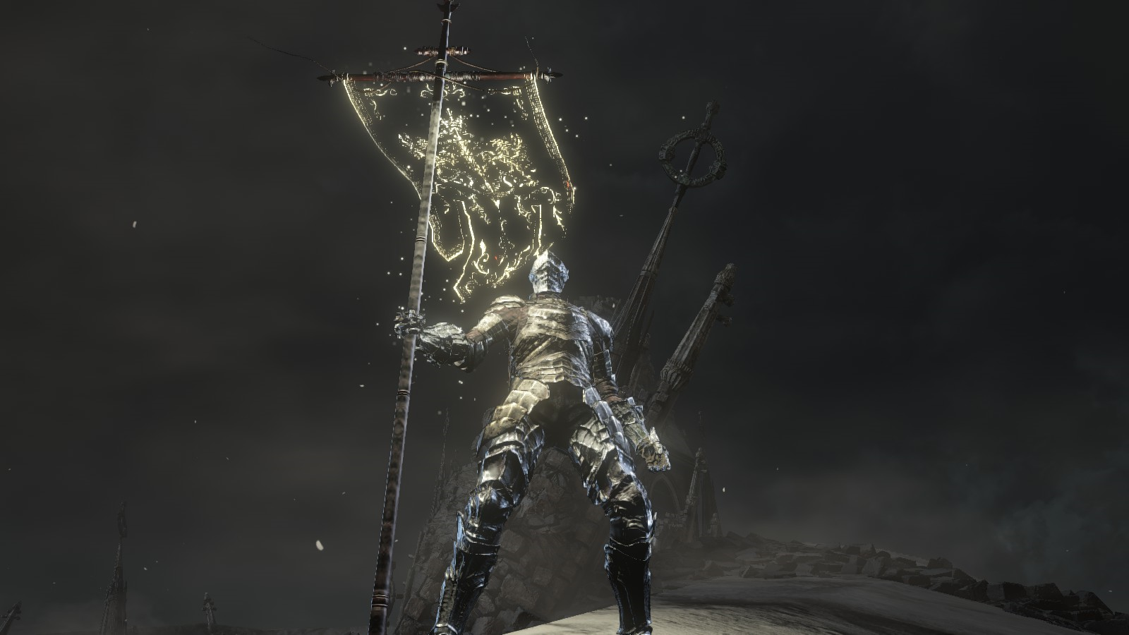 Knight with a glowing banner in Dark Souls 3 HD Wallpaper