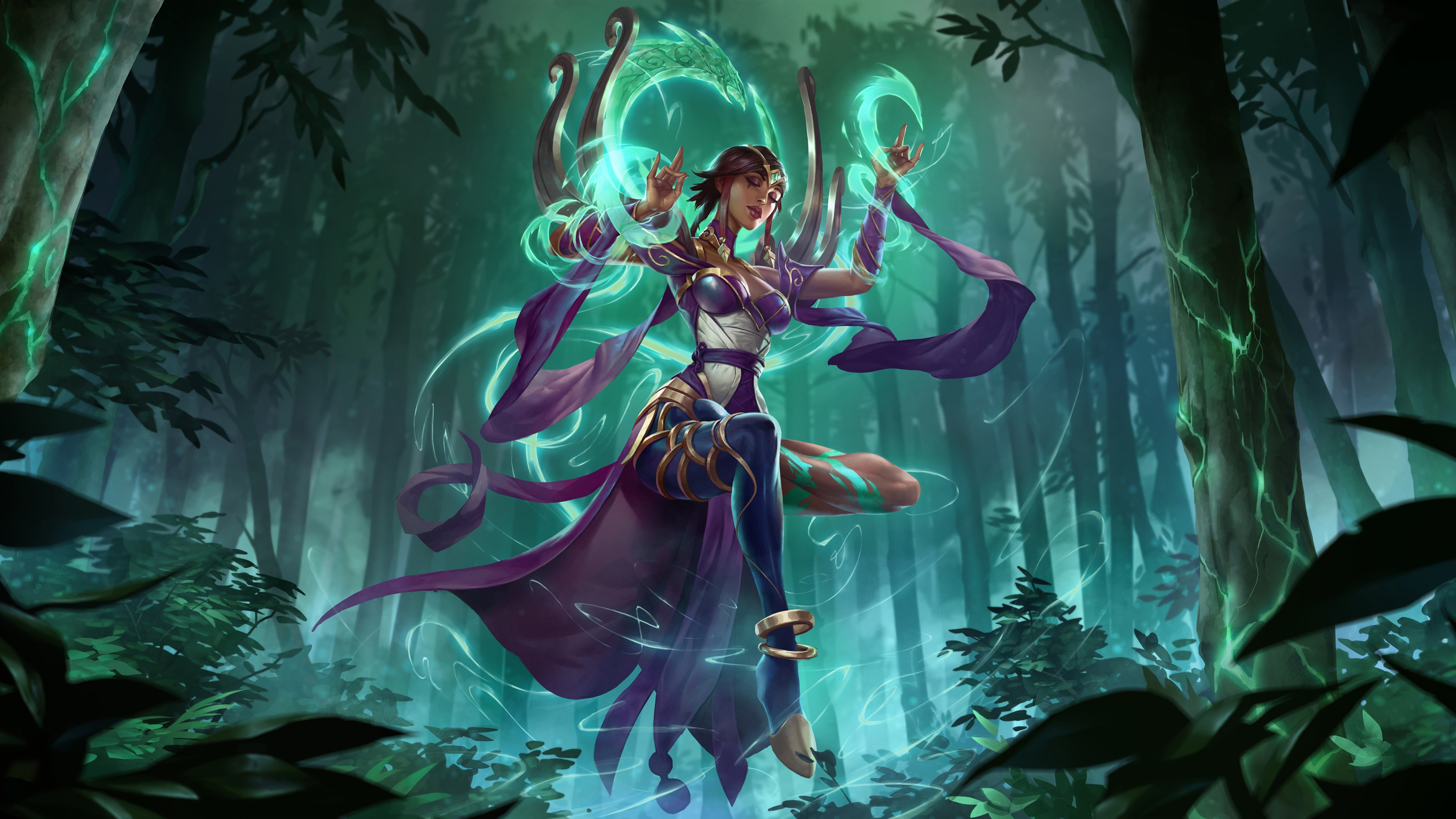 Karma from League of Legends in Legends of Runeterra HD Wallpaper