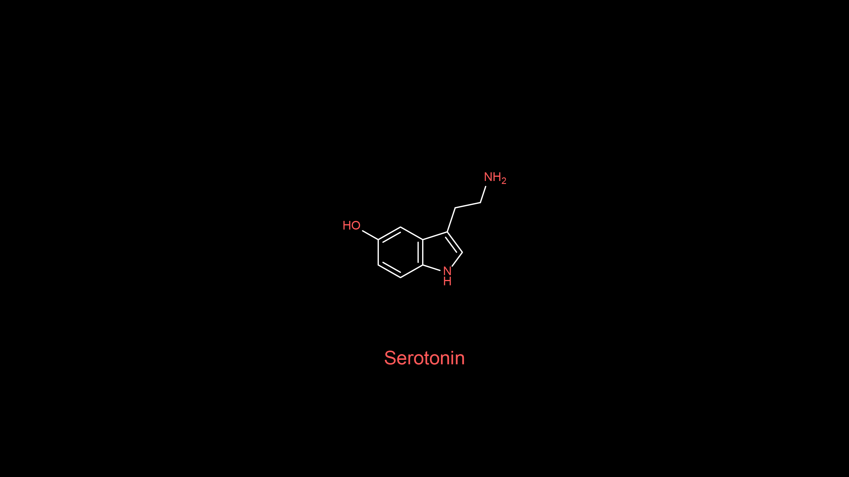 Serotonin chemical structure HD Wallpaper