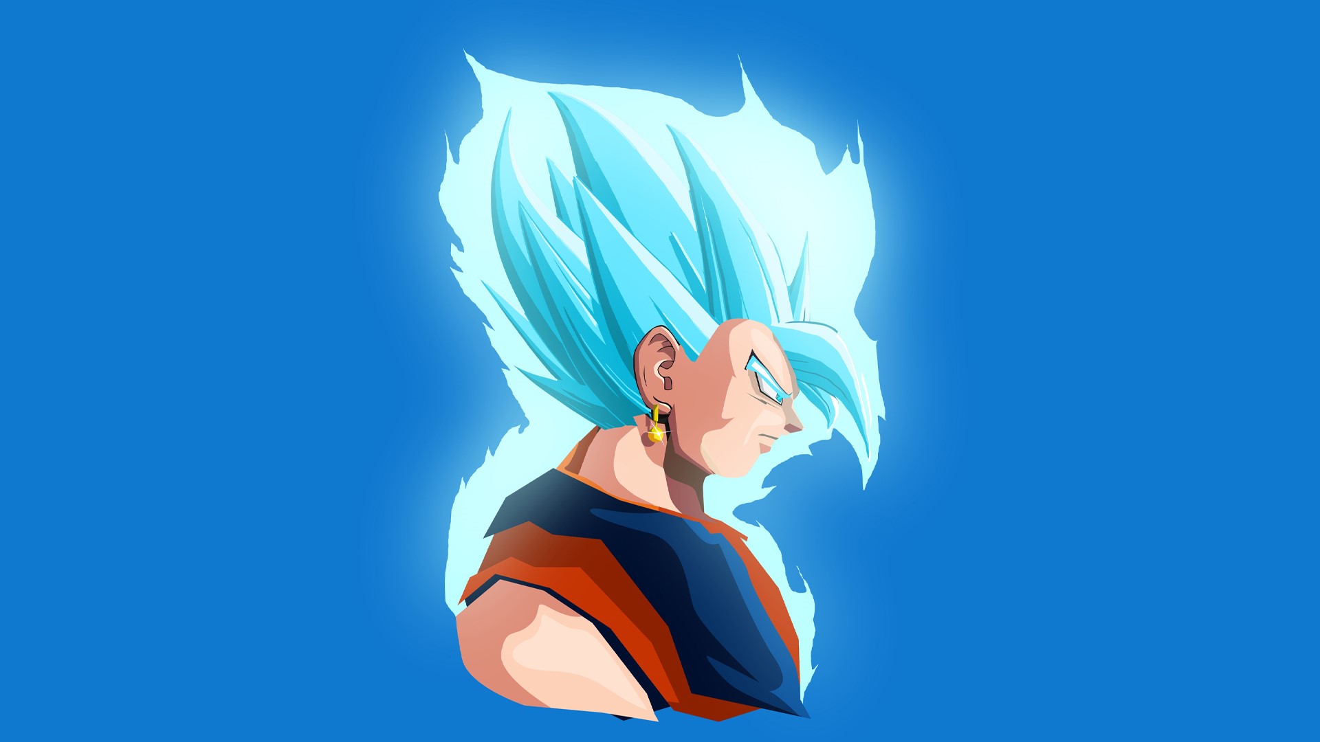 Vegito Super Saiyajin Blue Dragon Ball Super Profile HD Wallpaper