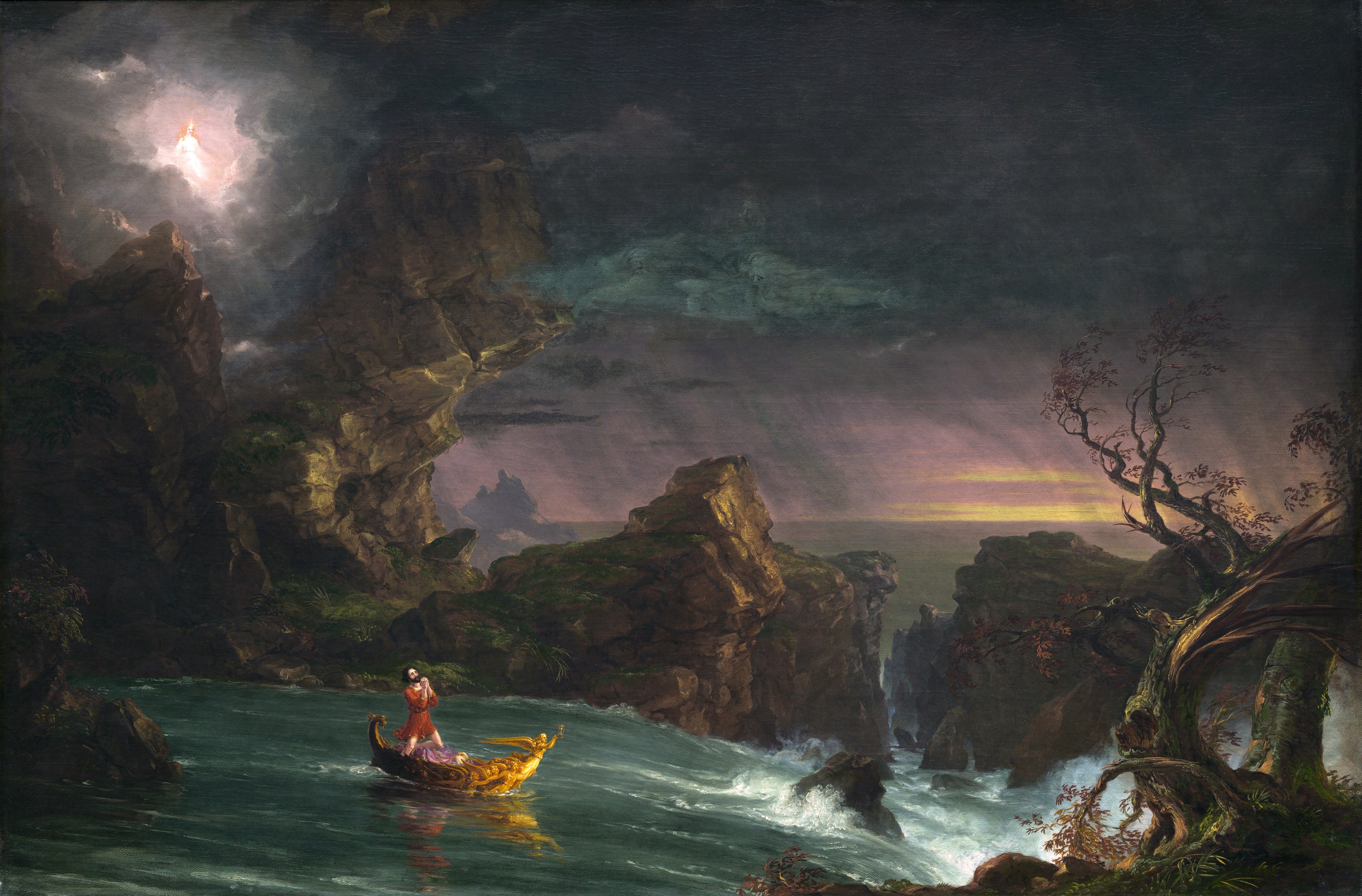 The Voyage of Life: Manhood by Thomas Cole HD Wallpaper