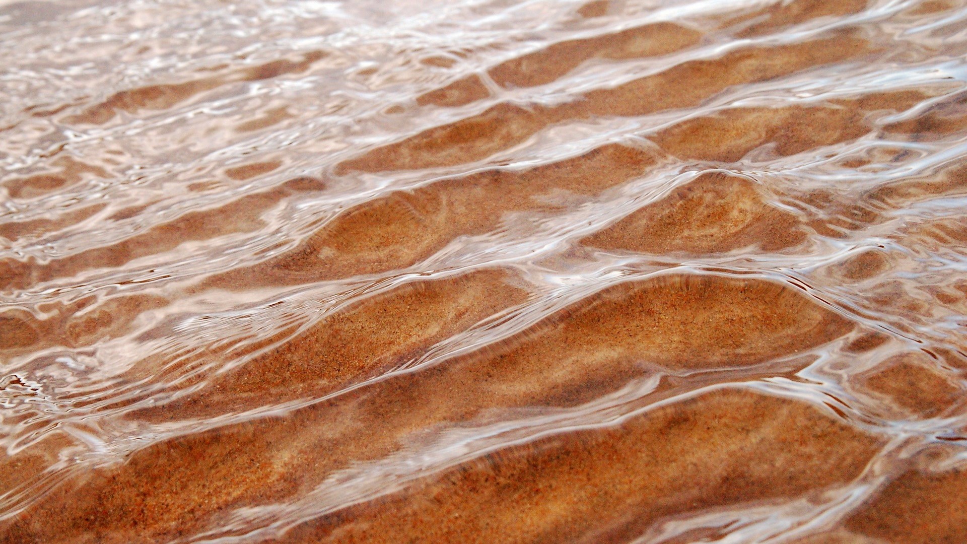 Ripples on a sandy seabed HD Wallpaper