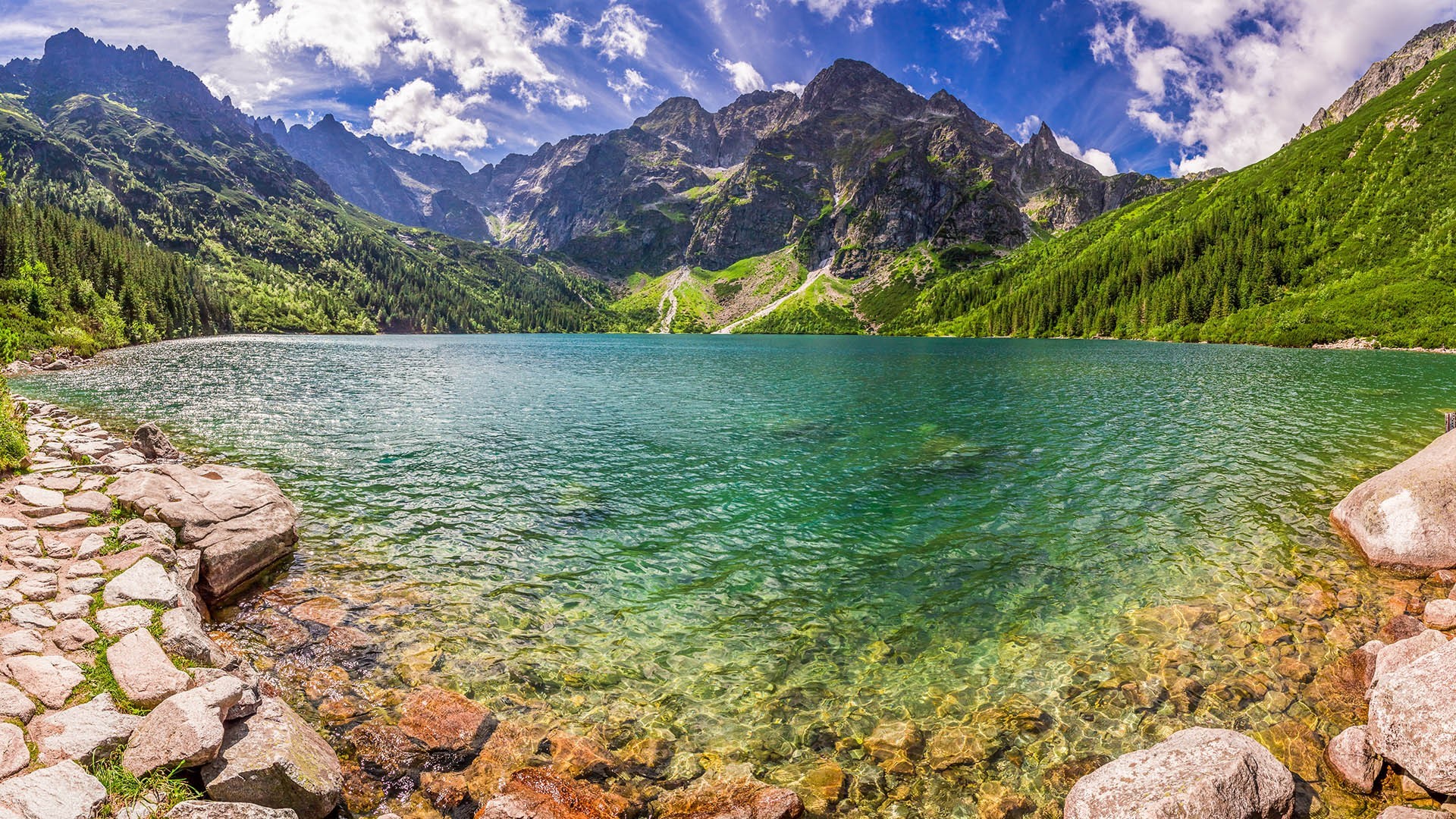Morskie Oko Lake in Tatra Mountains, Poland HD Wallpaper