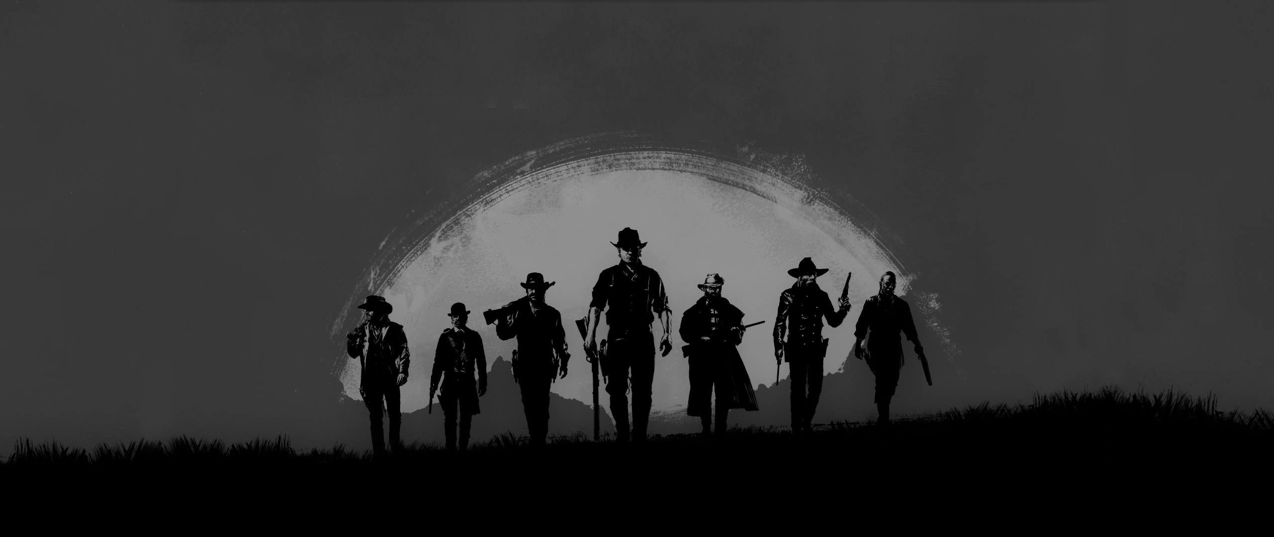Red Dead Redemption 2 gang silhouette HD Wallpaper