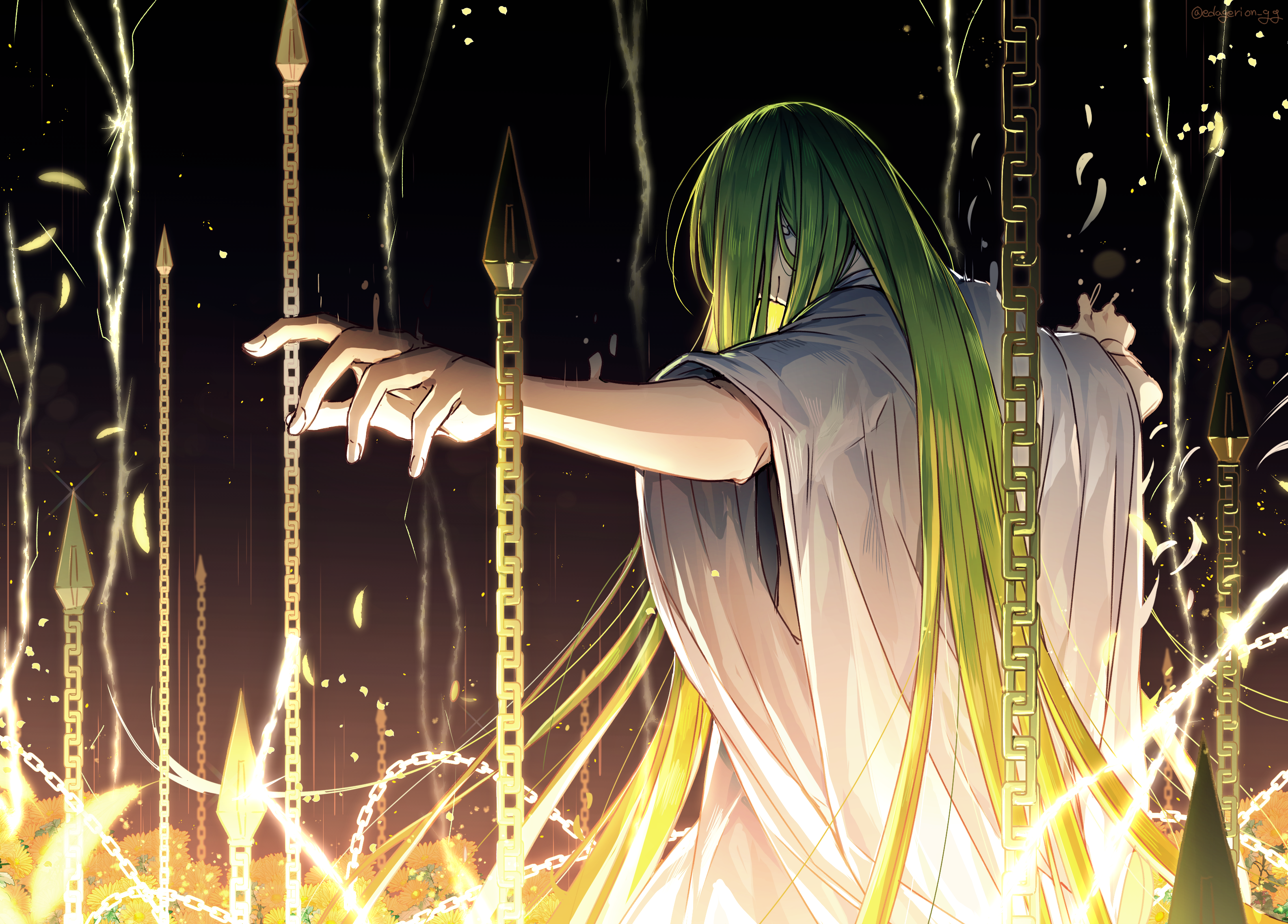Enkidu from Fate/Grand Order with chains HD Wallpaper