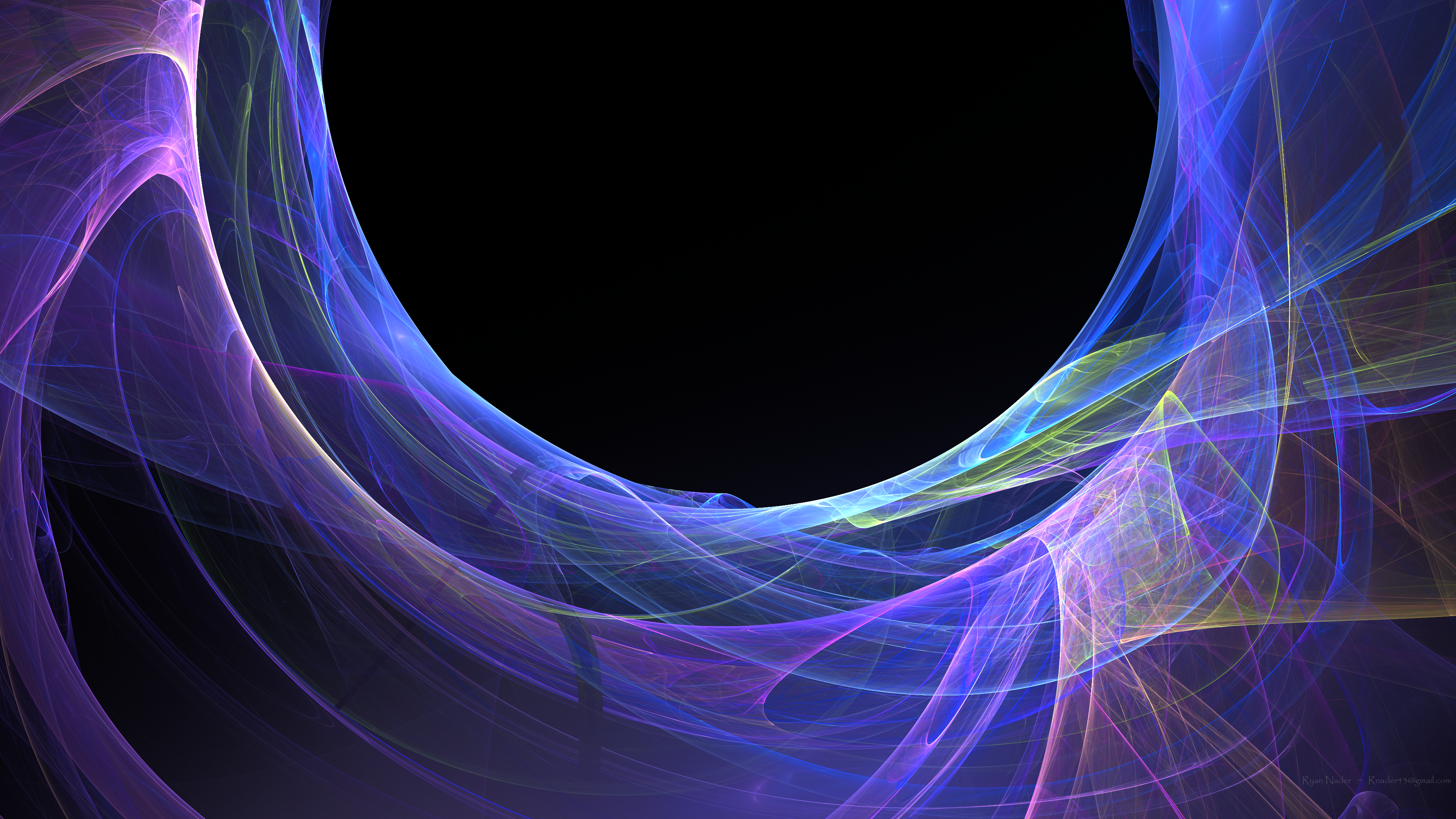 4K Abstract Fractal Flame Portal HD Wallpaper