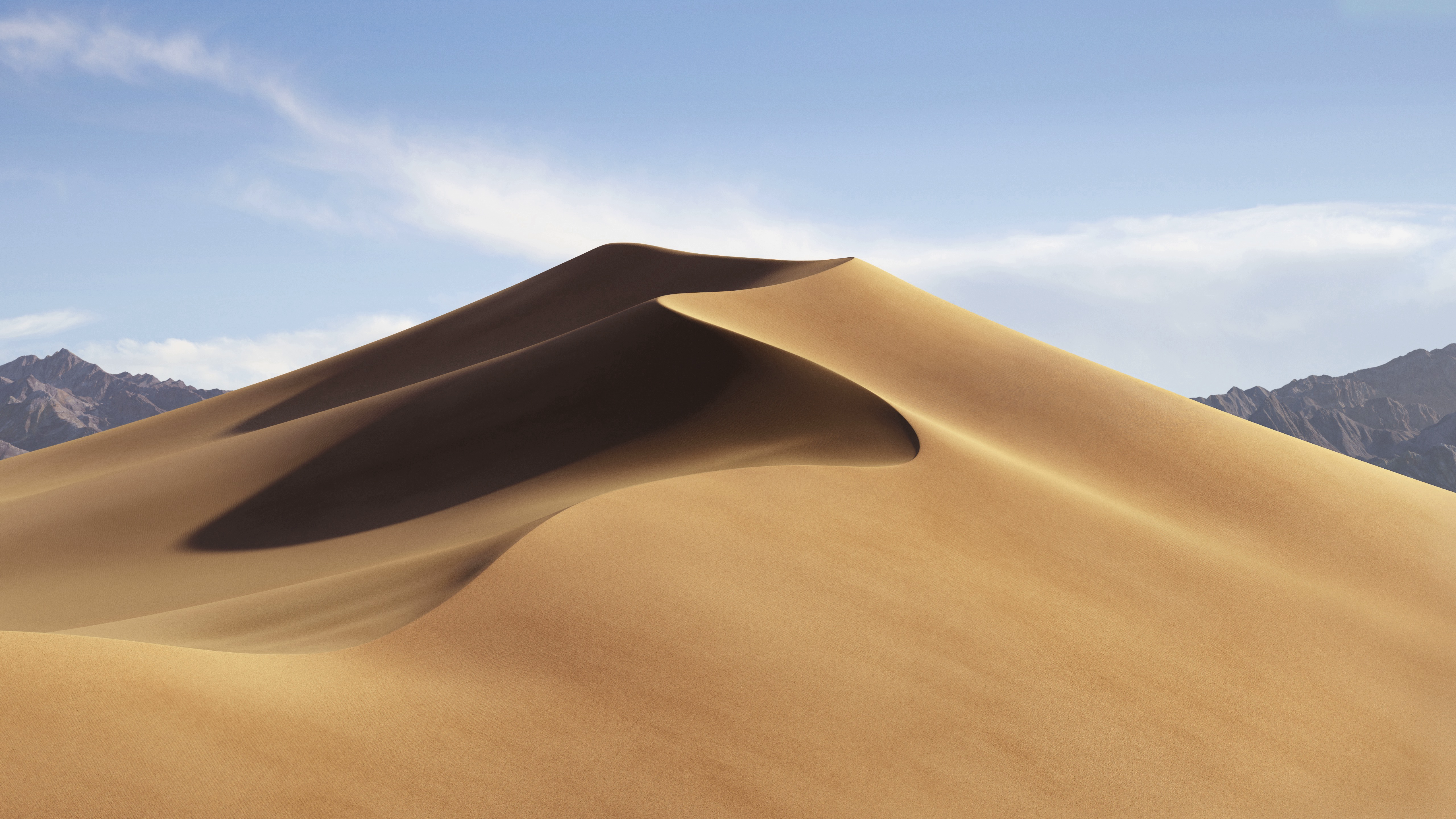 4K desert sand dunes and mountains HD Wallpaper