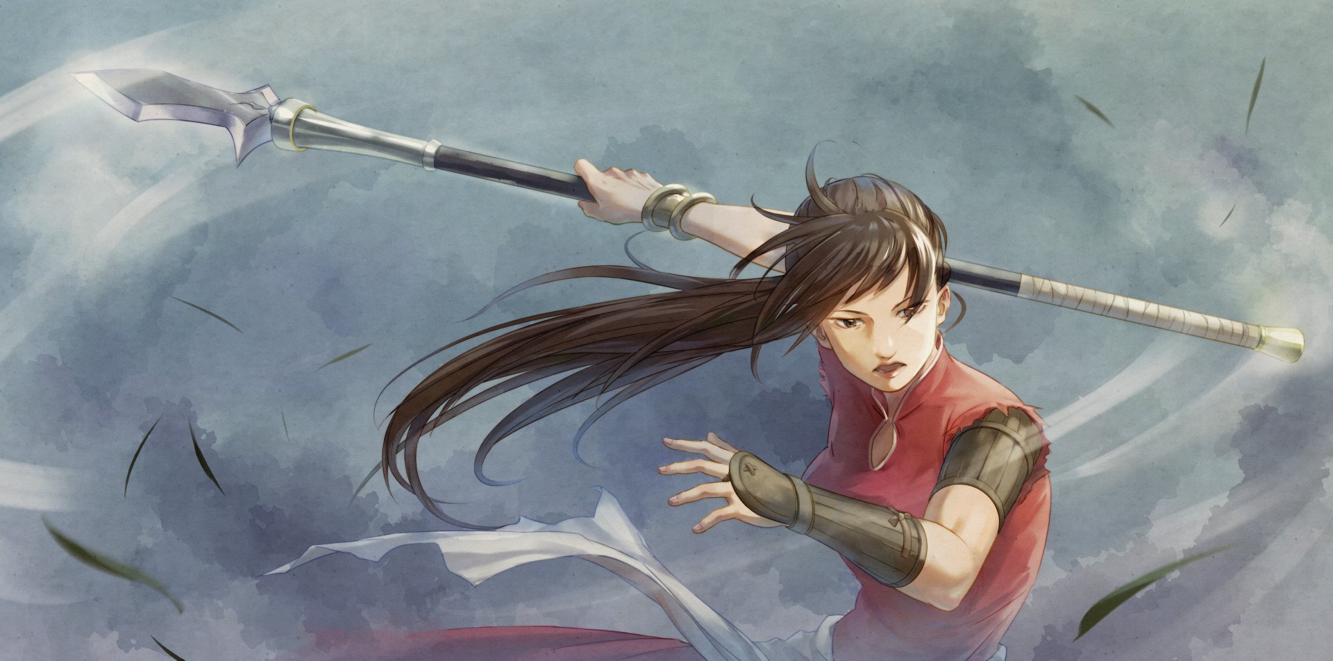 Balsa from Seirei no Moribito with a Spear HD Wallpaper