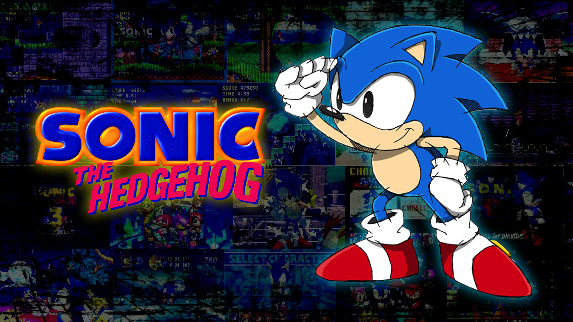 Sonic the Hedgehog video game art HD Wallpaper
