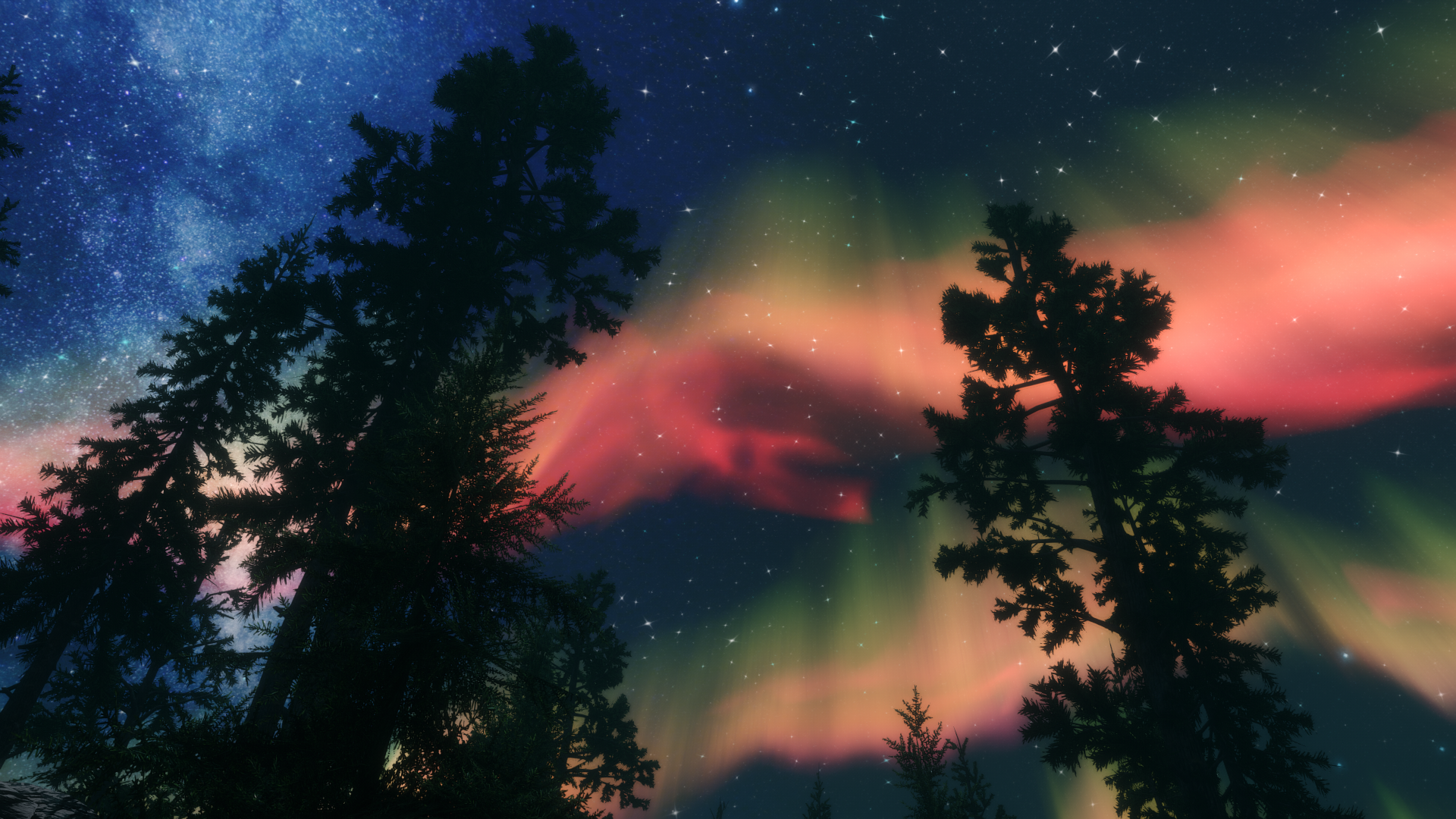 The Elder Scrolls V: Skyrim Aurora Borealis HD Wallpaper