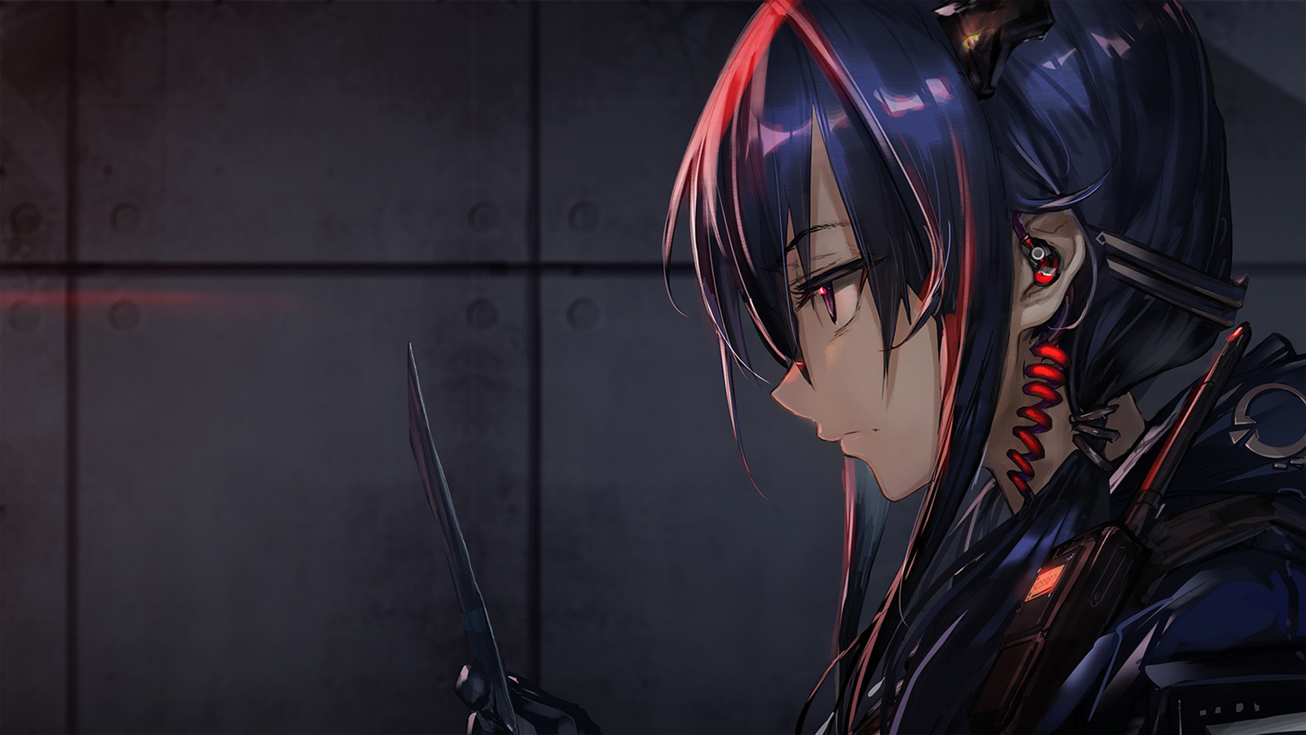 Chen from Arknights holding a knife HD Wallpaper